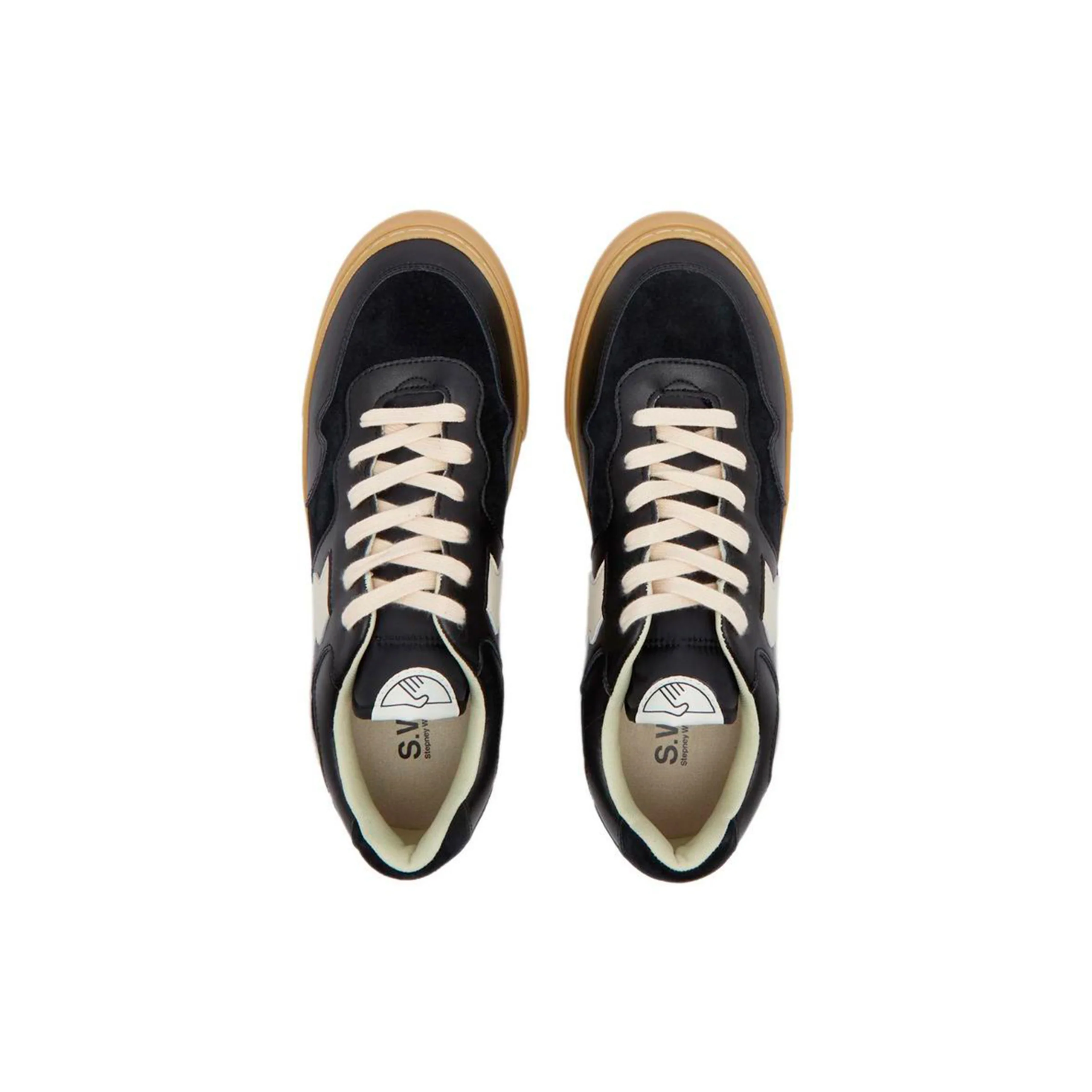 Pearl S-Strike Leather Mix Sneaker (Black/Gum) - Image 5