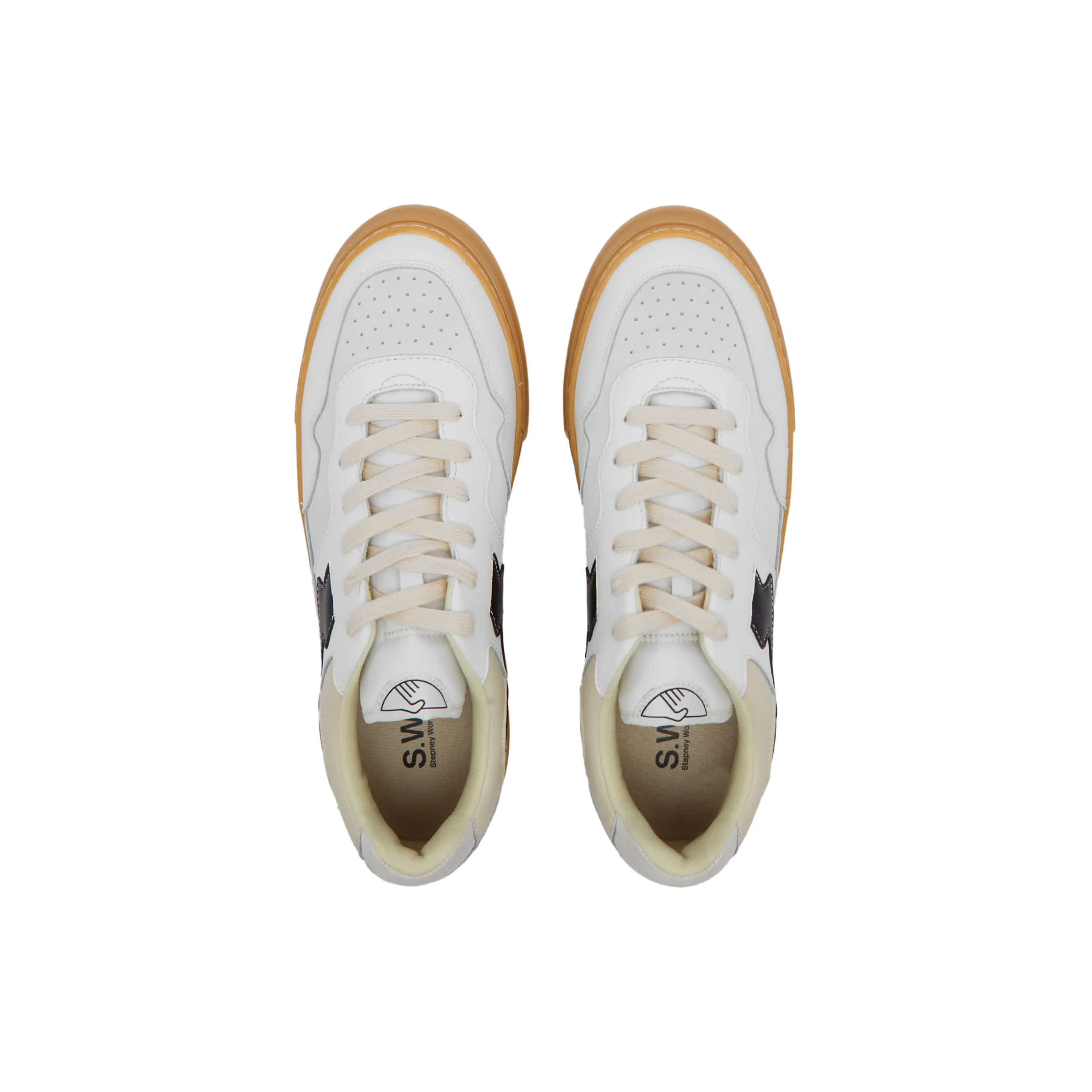 Pearl S-Strike Leather Mix Sneaker (White/Gum) - Image 4