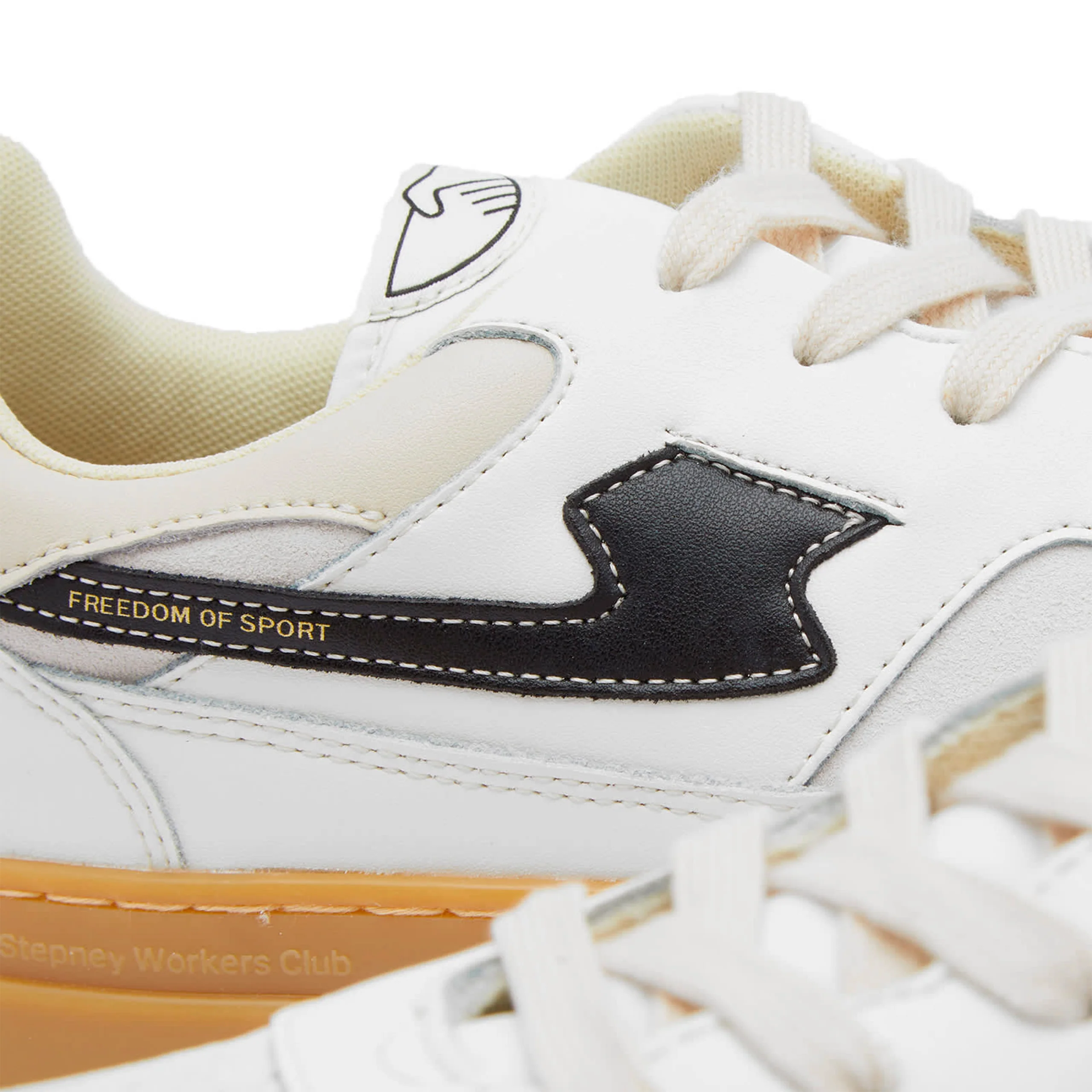 Pearl S-Strike Leather Mix Sneaker (White/Gum) - Image 5