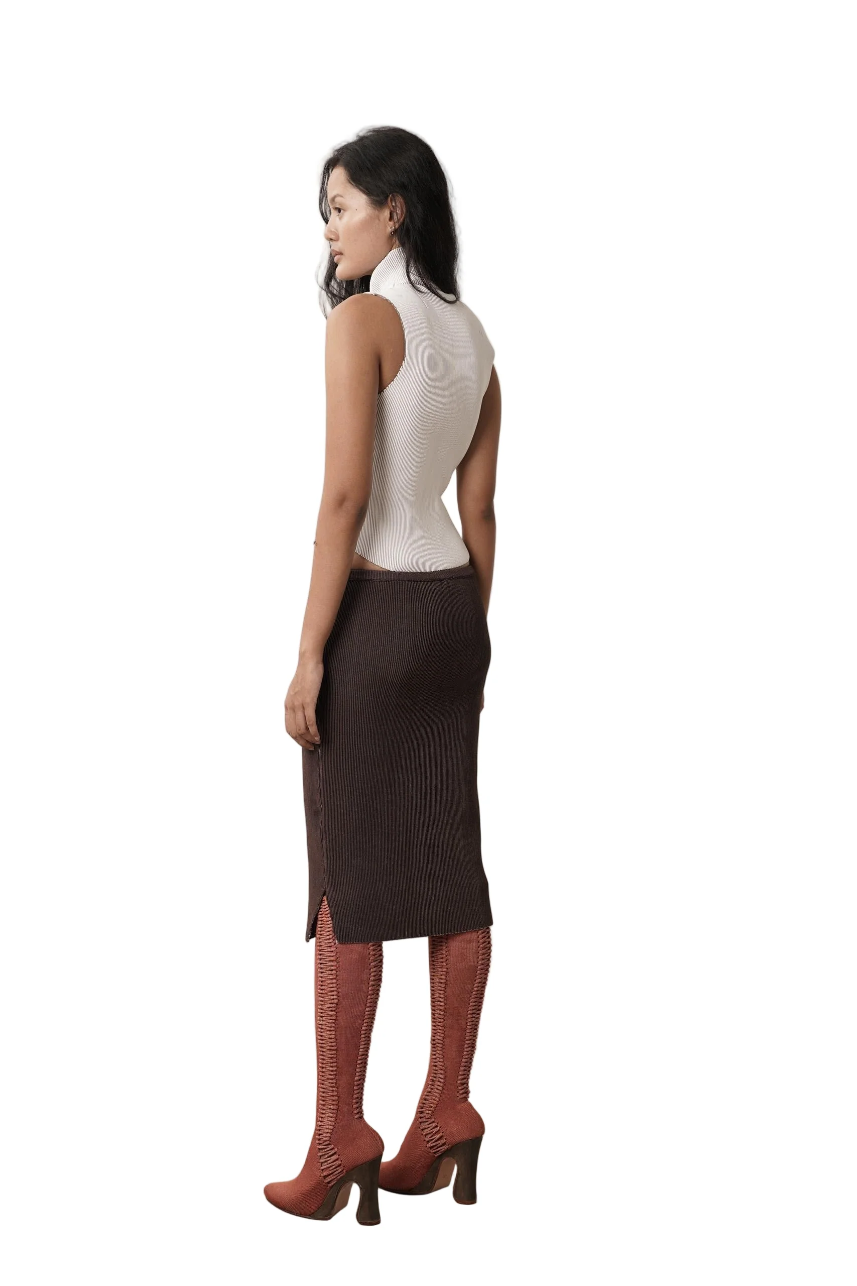 Pegged Midi Skirt (Chocline) - Image 2
