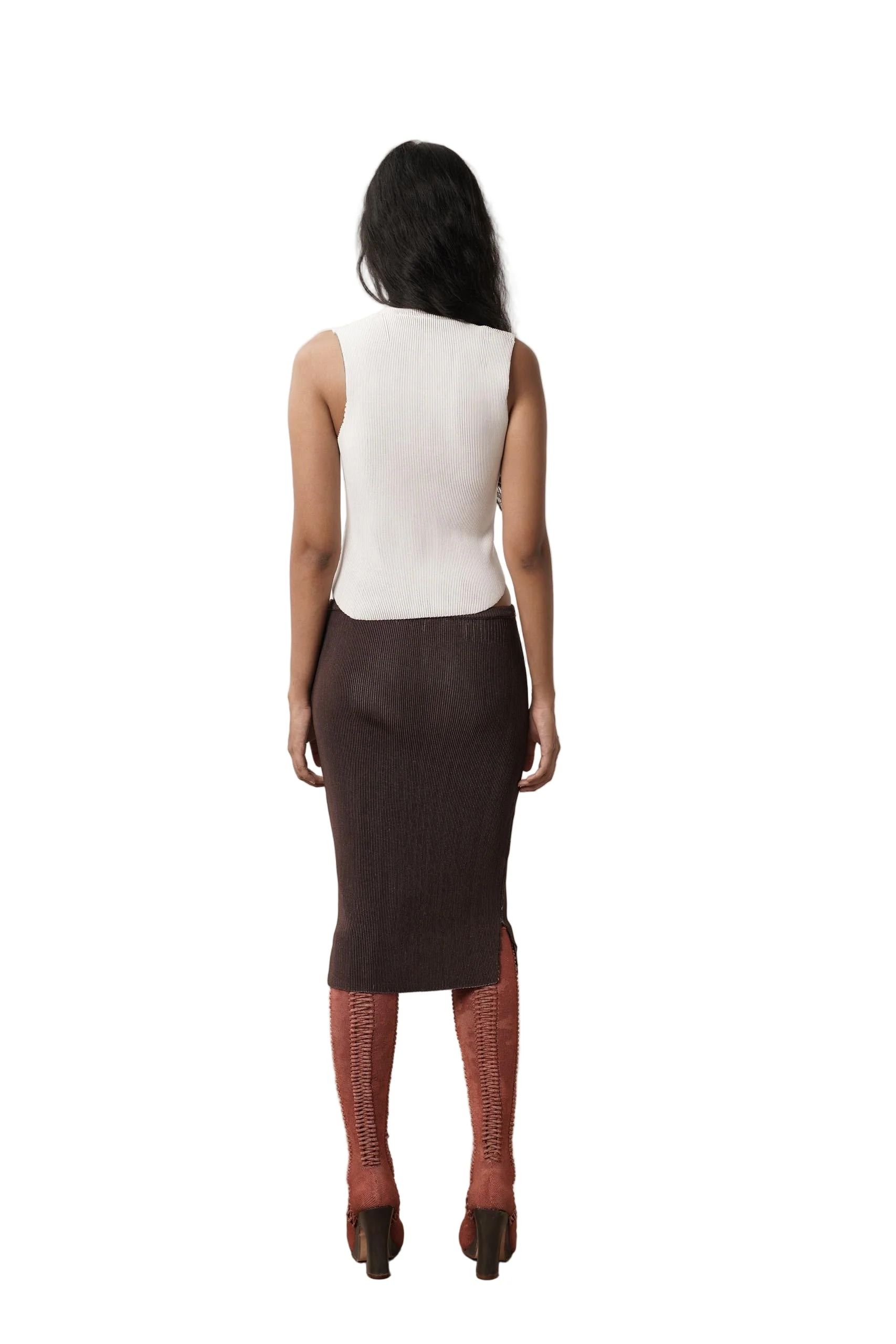 Pegged Midi Skirt (Chocline) - Image 3