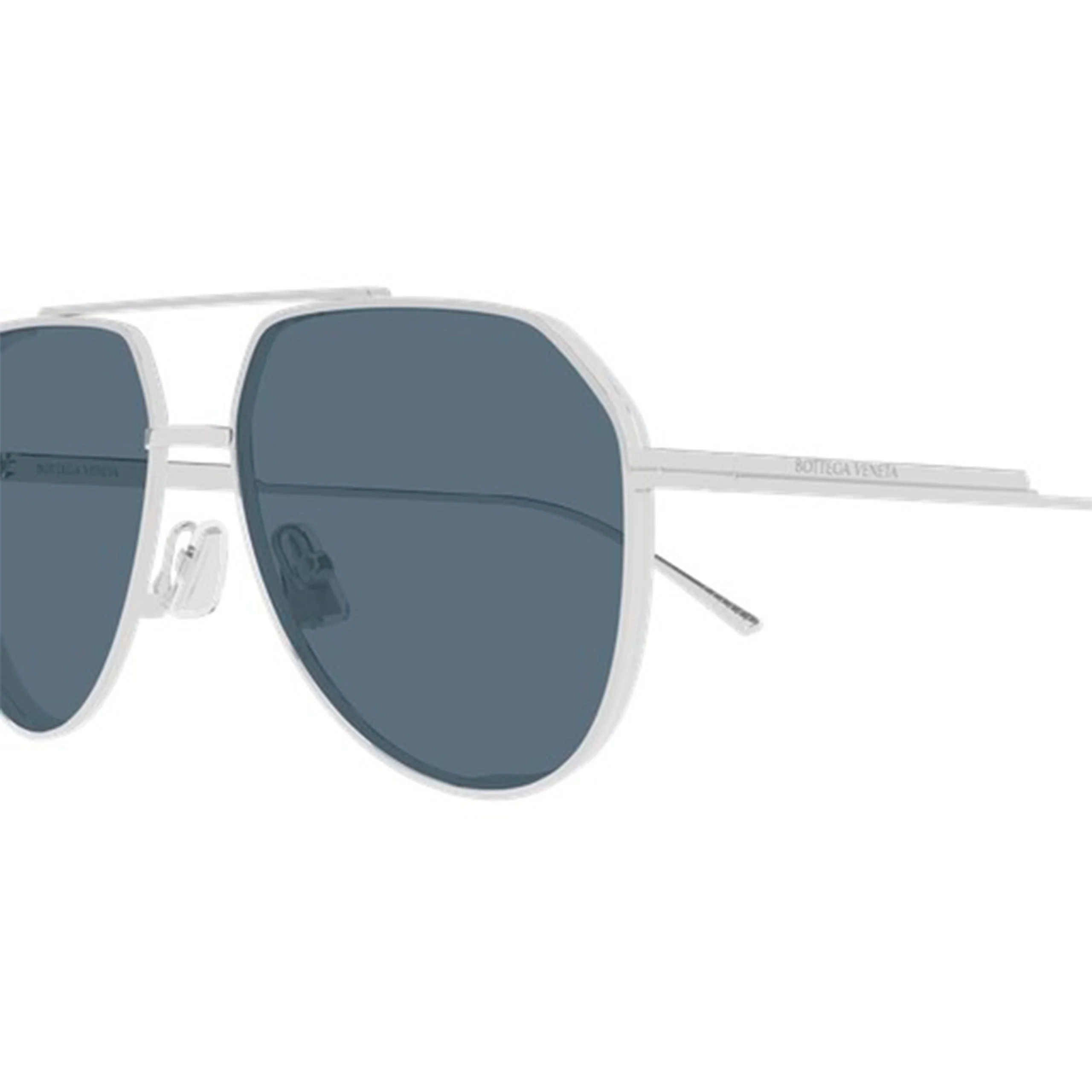 Pilot Shape Sunglasses (Silver/Blue) - Image 2