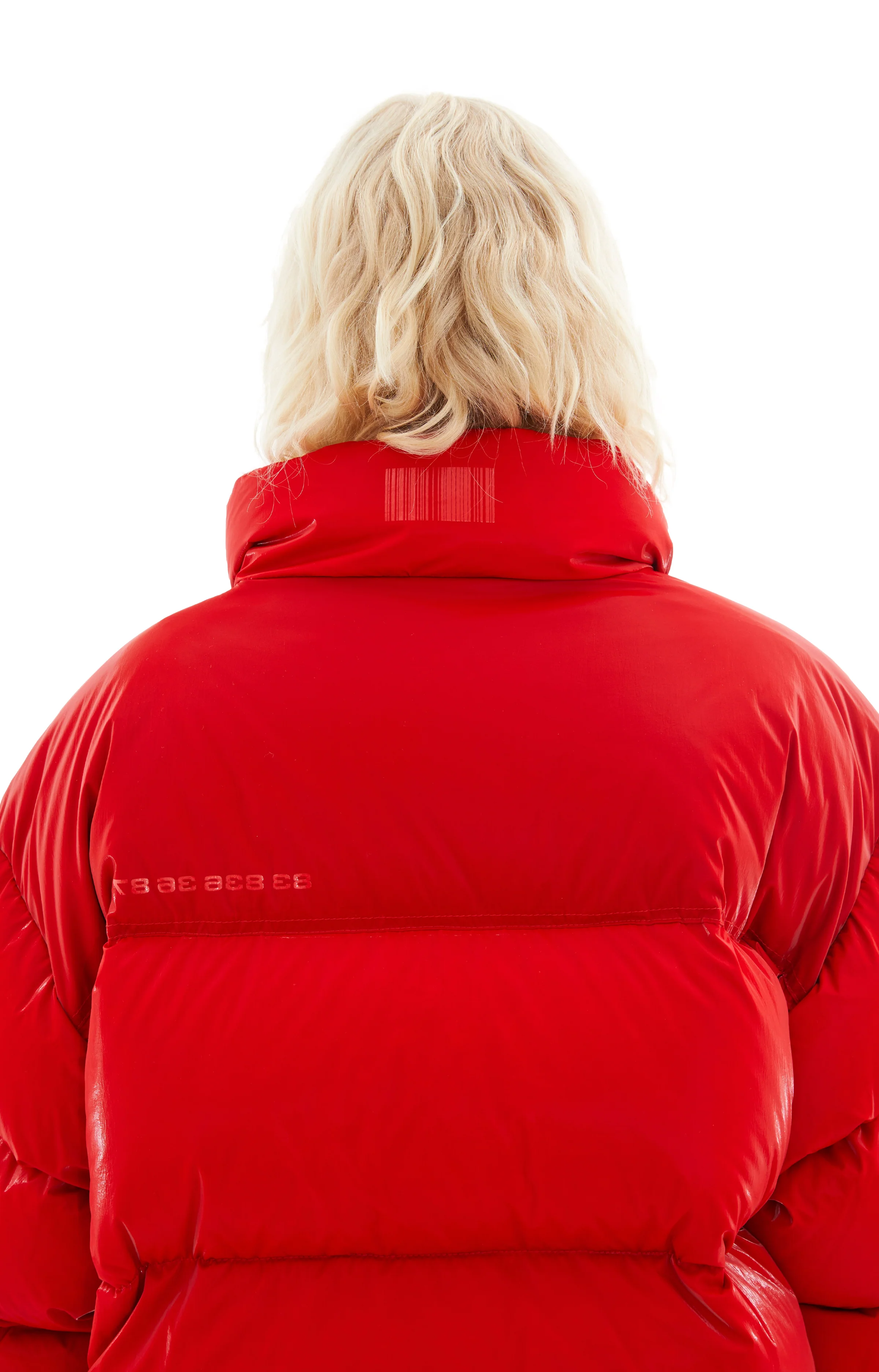 Red Laquer Puffer Jacket (Red) - Image 4