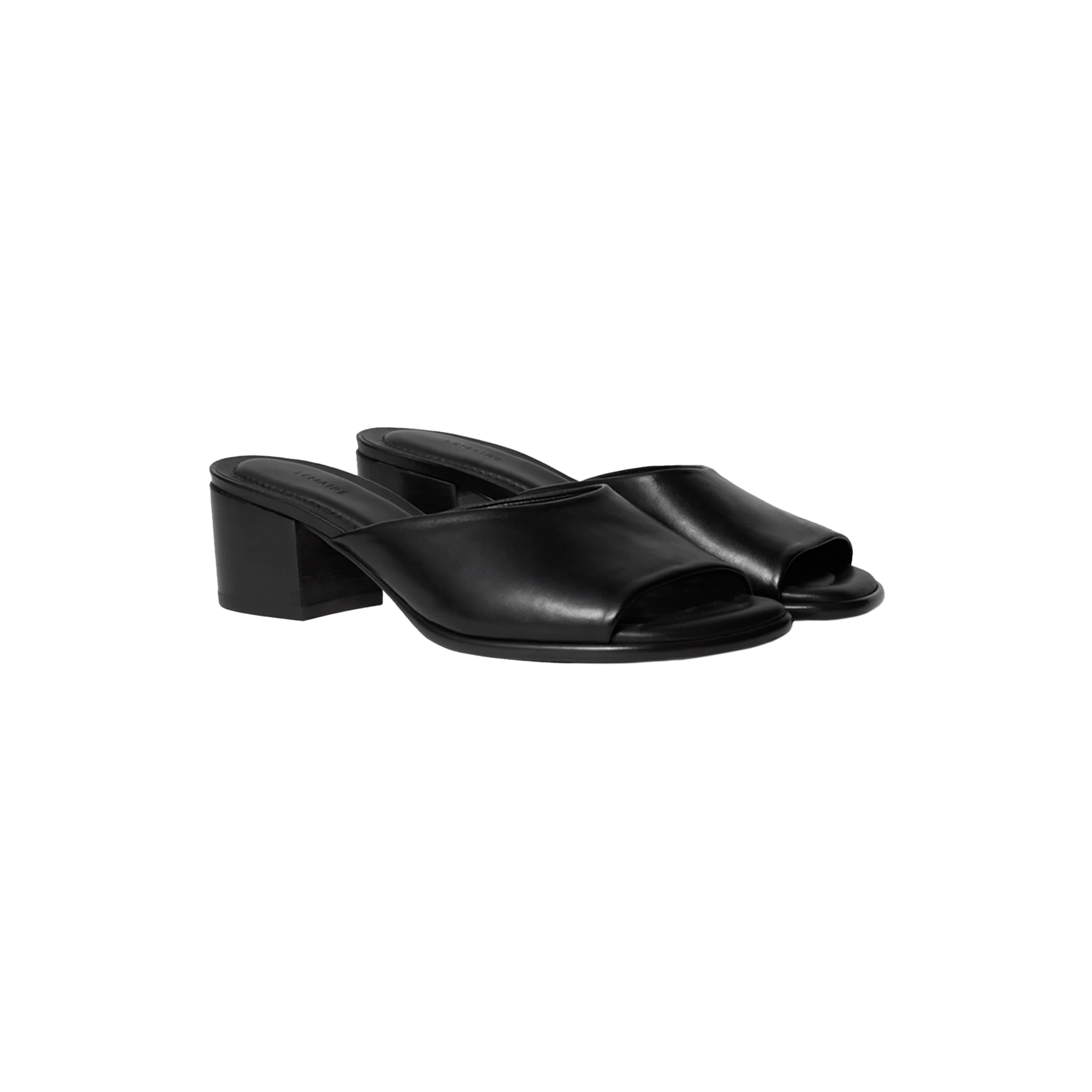 Square-Heeled Mules 55 MM (Black) - Image 2