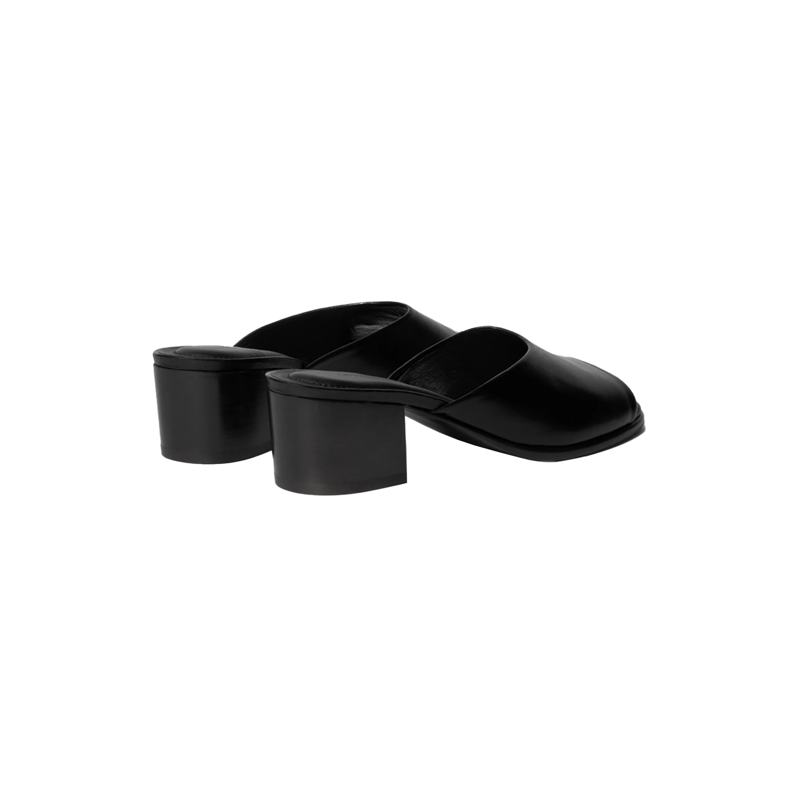Square-Heeled Mules 55 MM (Black) - Image 3