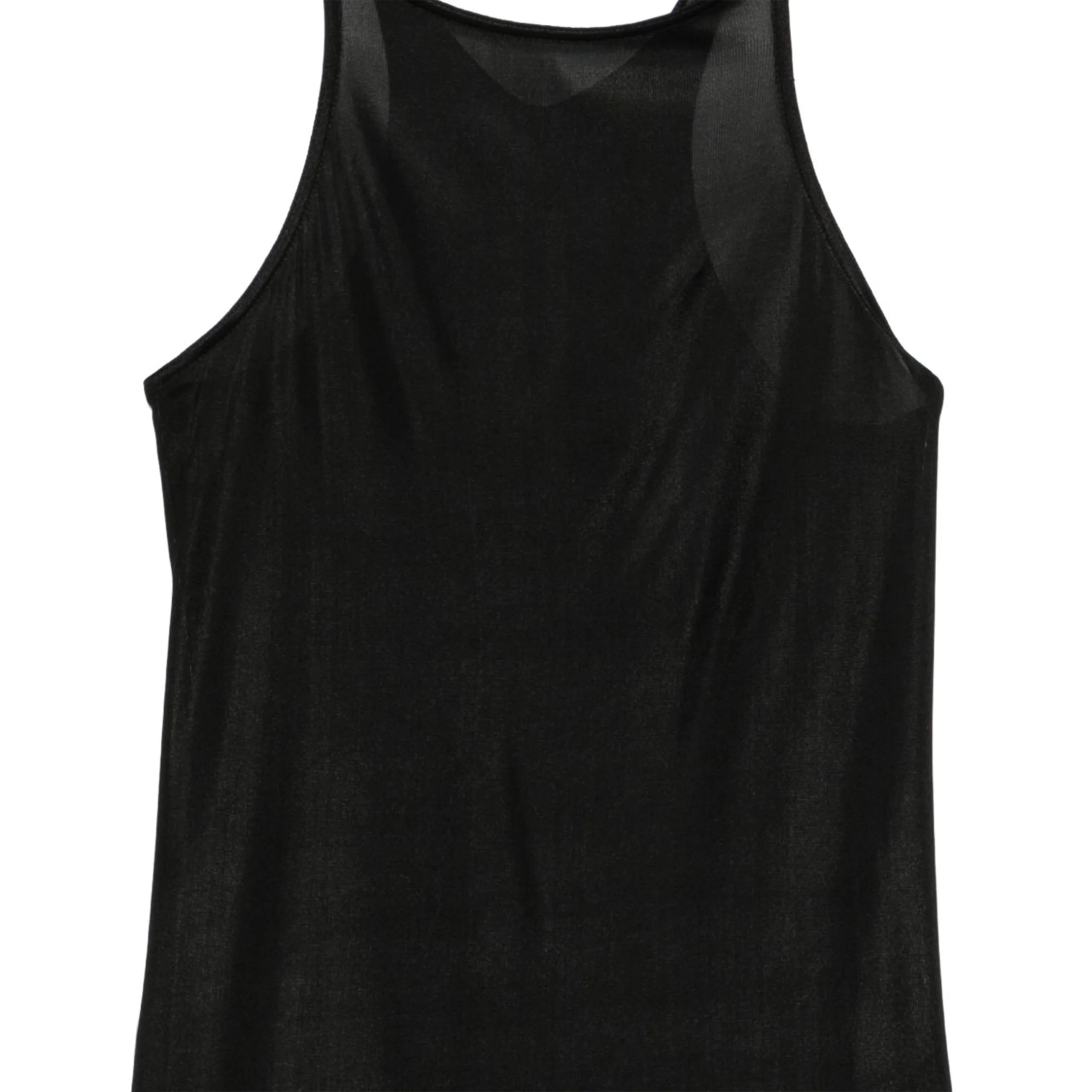 Racer Back Tank Top In Acetate (Black) - Image 3