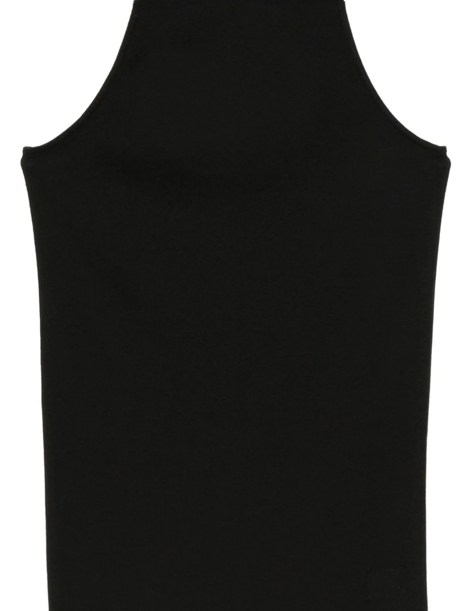 Racer Back Tank Top In Cotton (Black) - Image 4