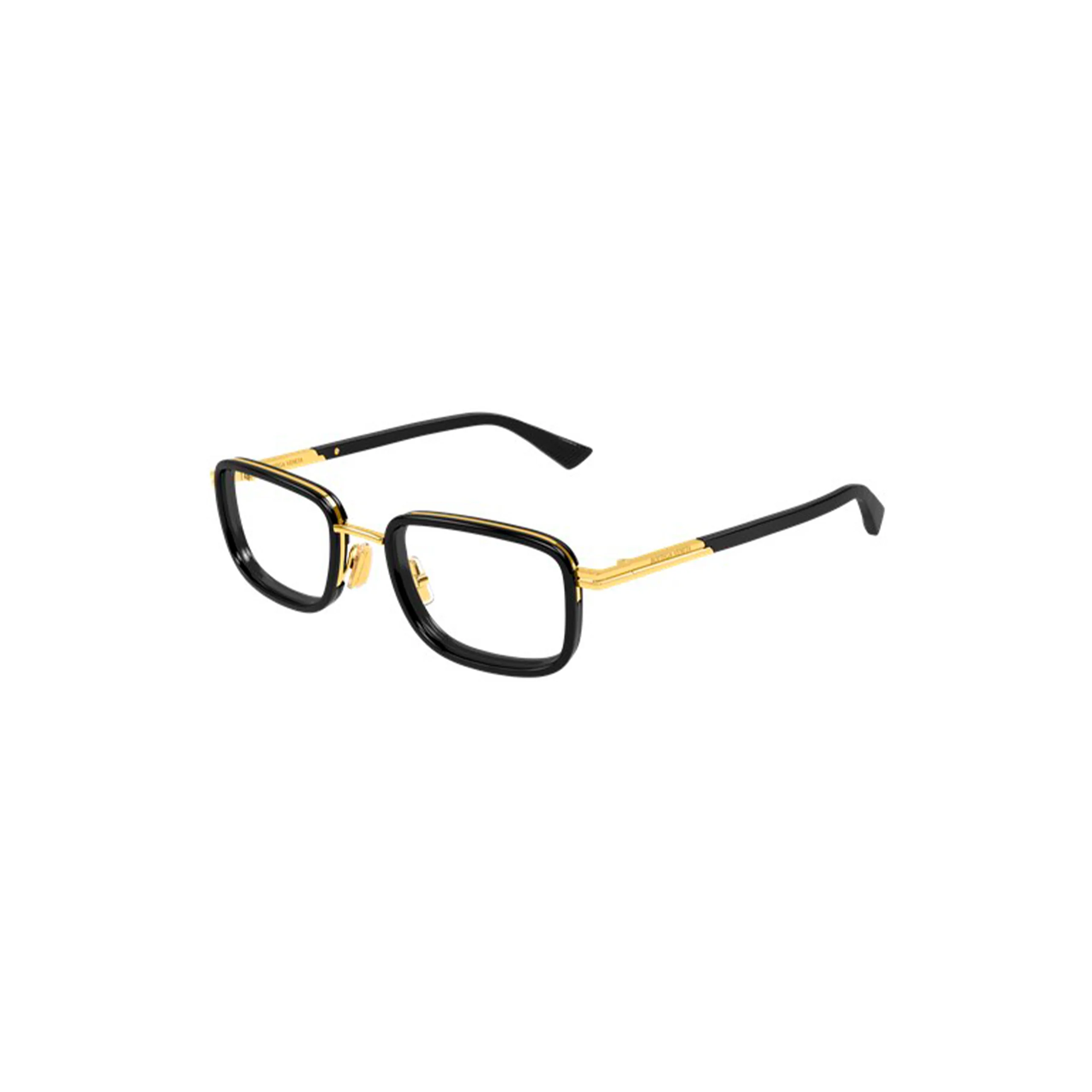 Rectangular Shape Eyeglasses (Gold/Transparent) - Image 3