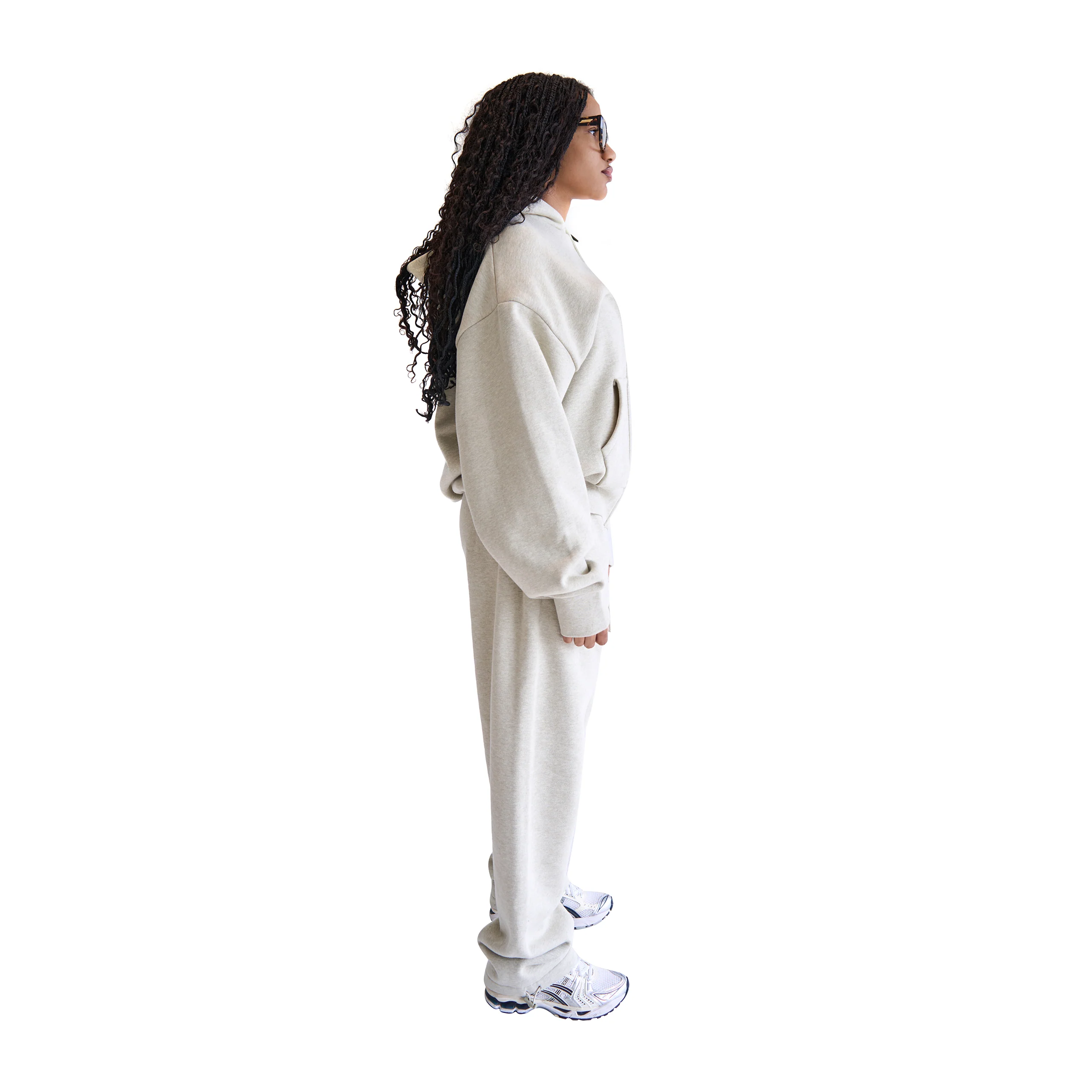 Relaxed Fleece Sweatpants (Heather Stone) - Image 2