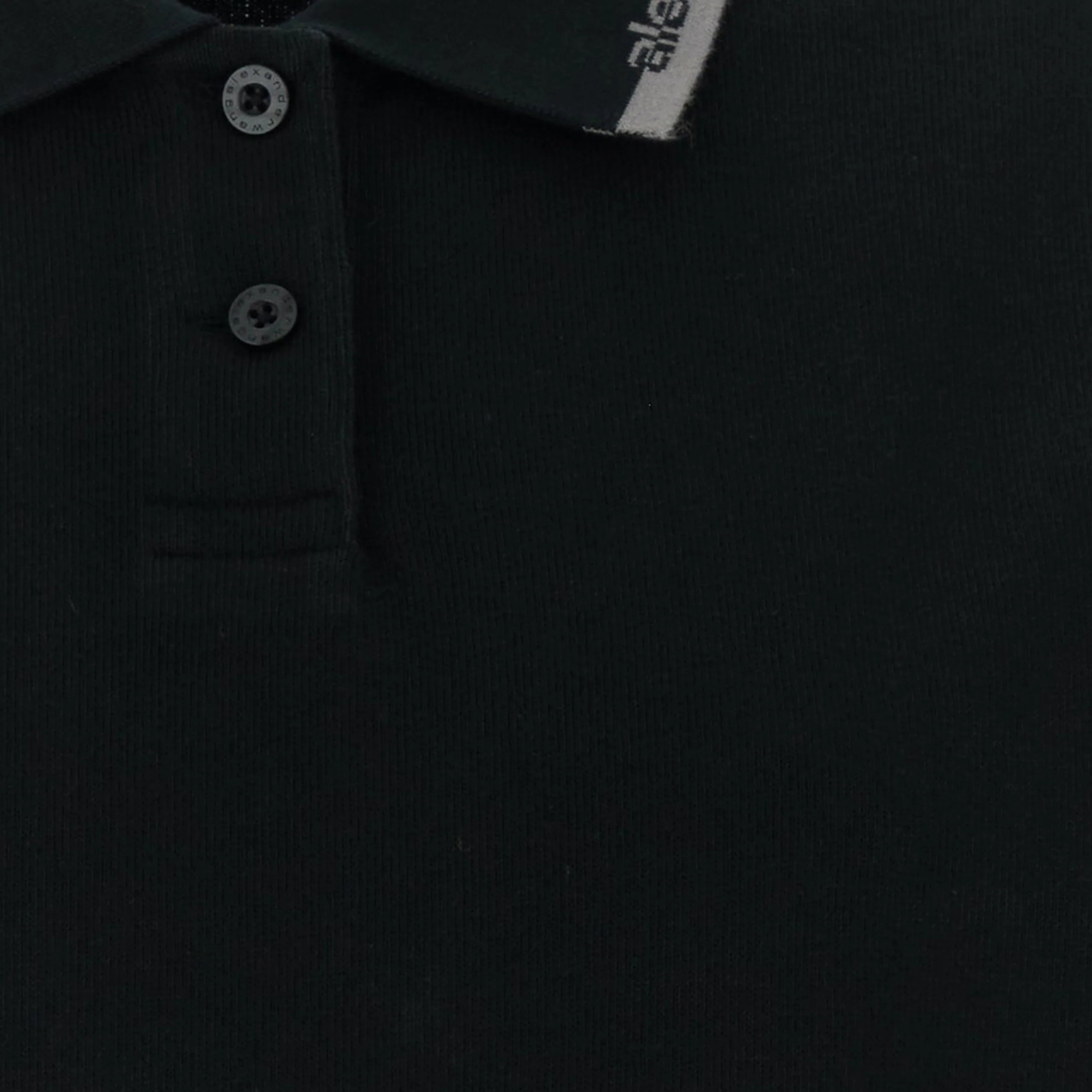 Relaxed Mini Polo Dress (Black) - Image 3