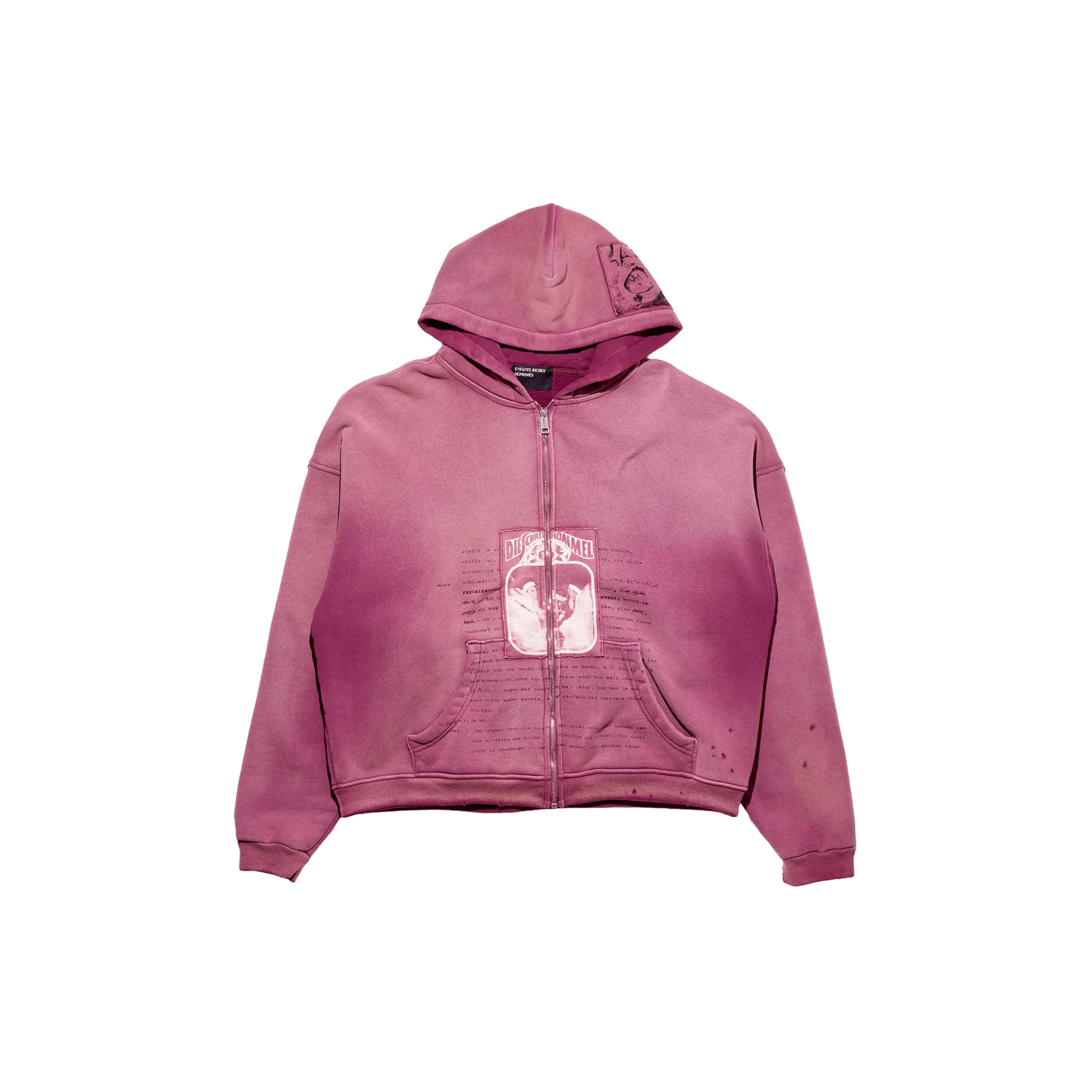 Rock/Paper/Scissors II Assemblage Zip Hoodie (Maroon)