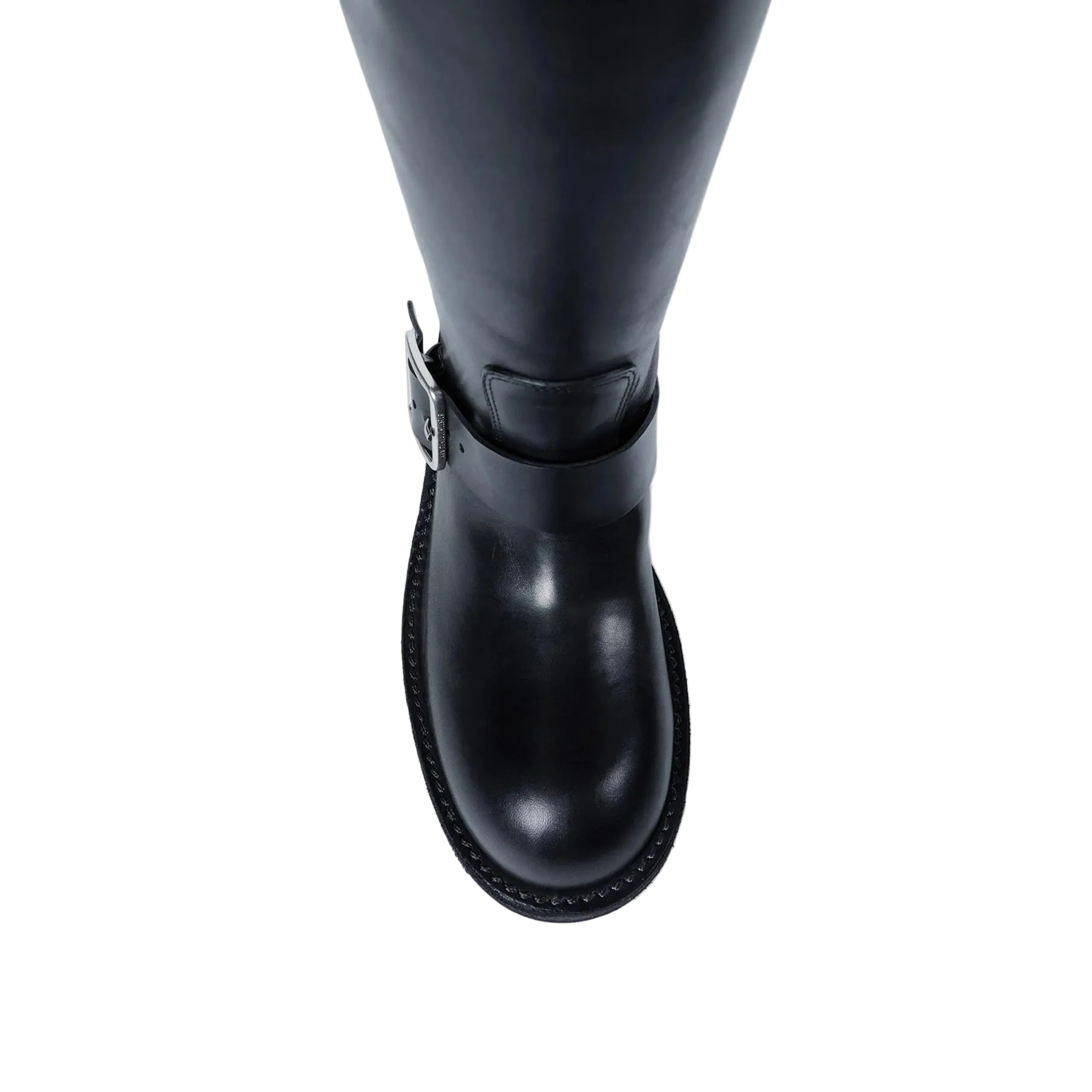 Sarith Engineer Biker Boots With Buckles (Black) - Image 4