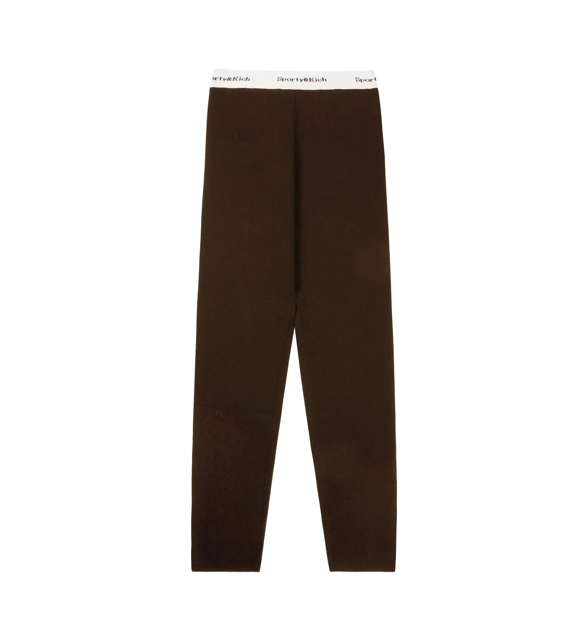 Serif Logo Ribbed Legging (Chocolate) - Image 4