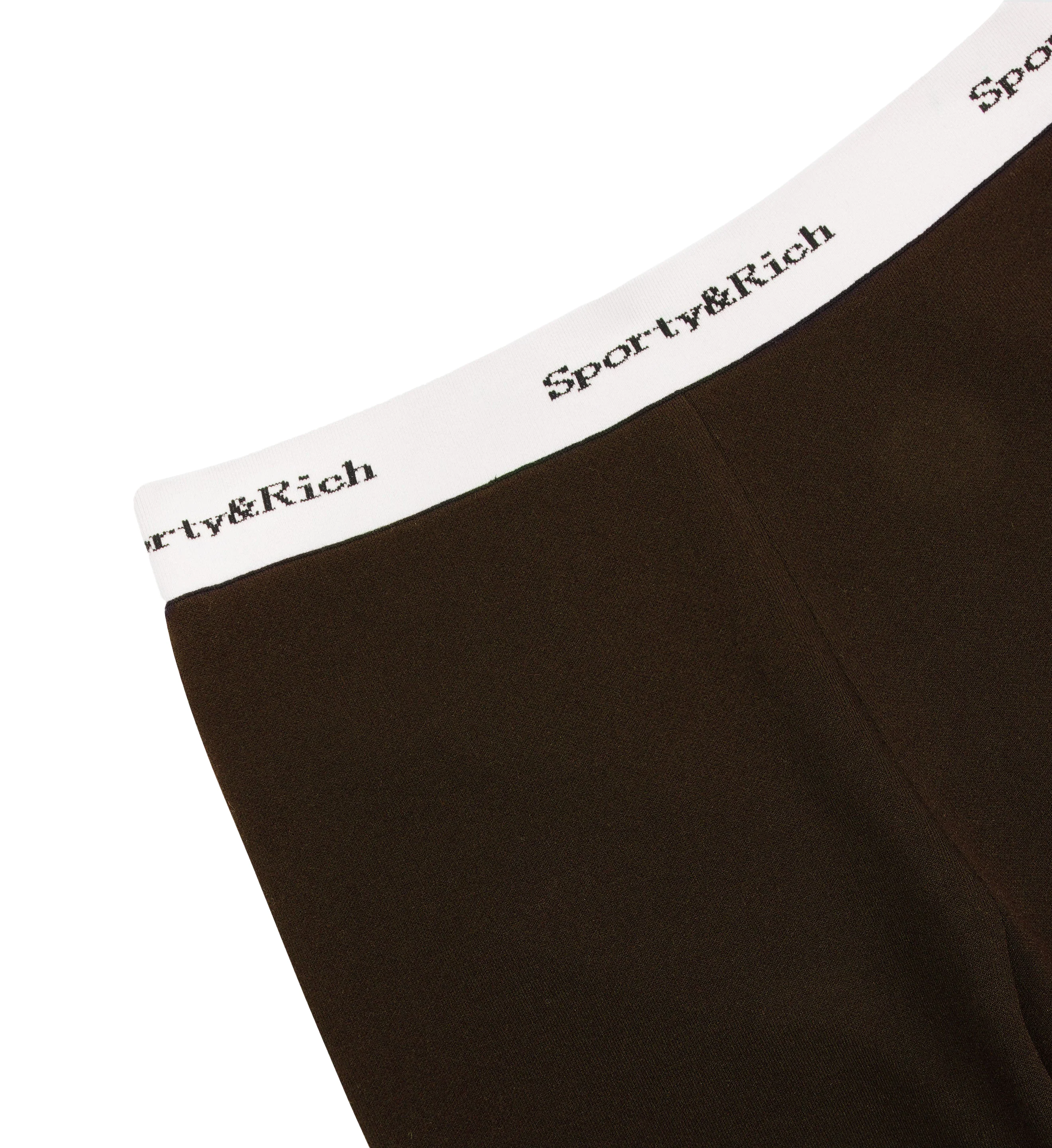 Serif Logo Ribbed Legging (Chocolate) - Image 5