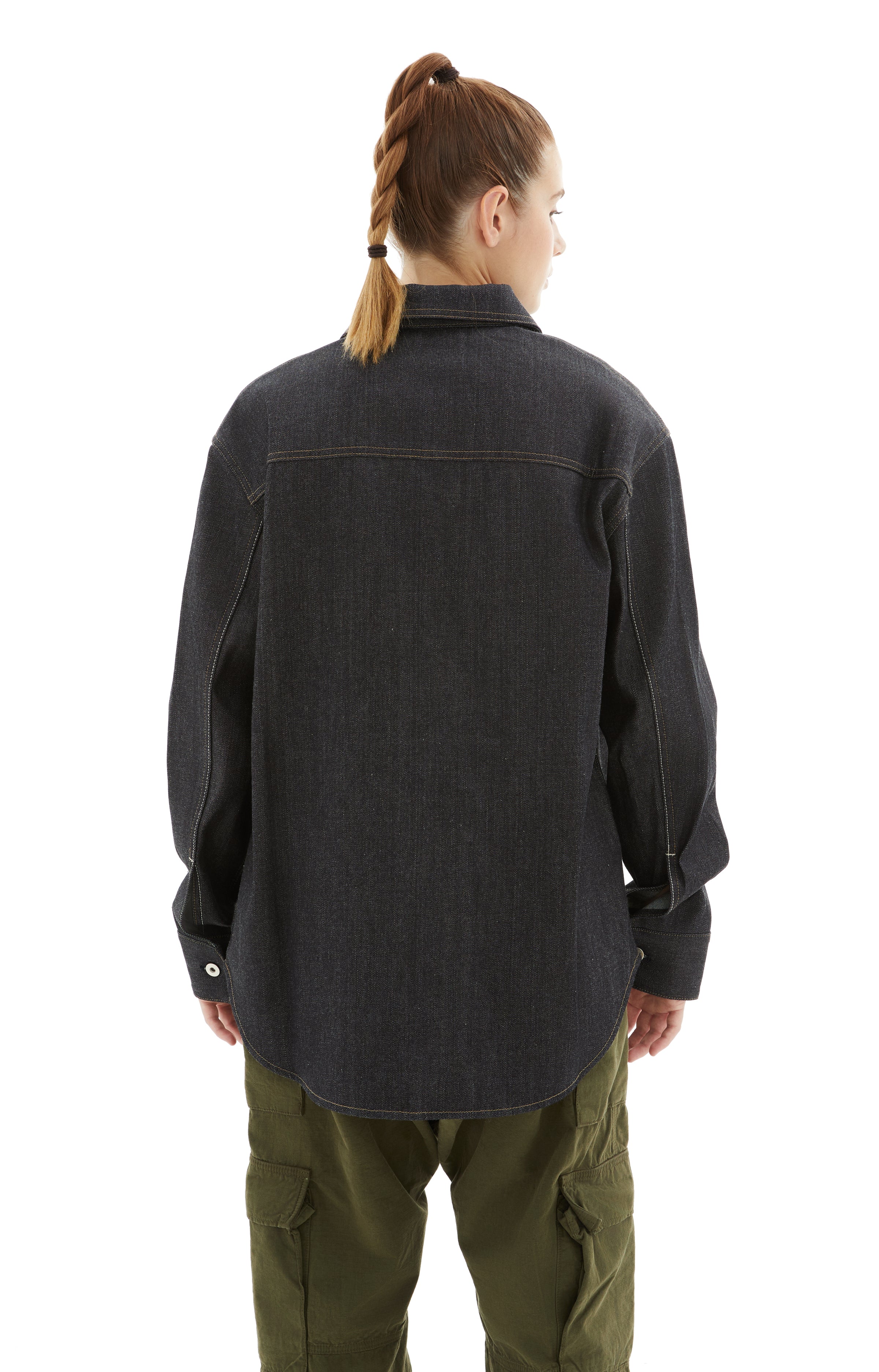 Denim Over Shirt (Dark Blue) - Image 3