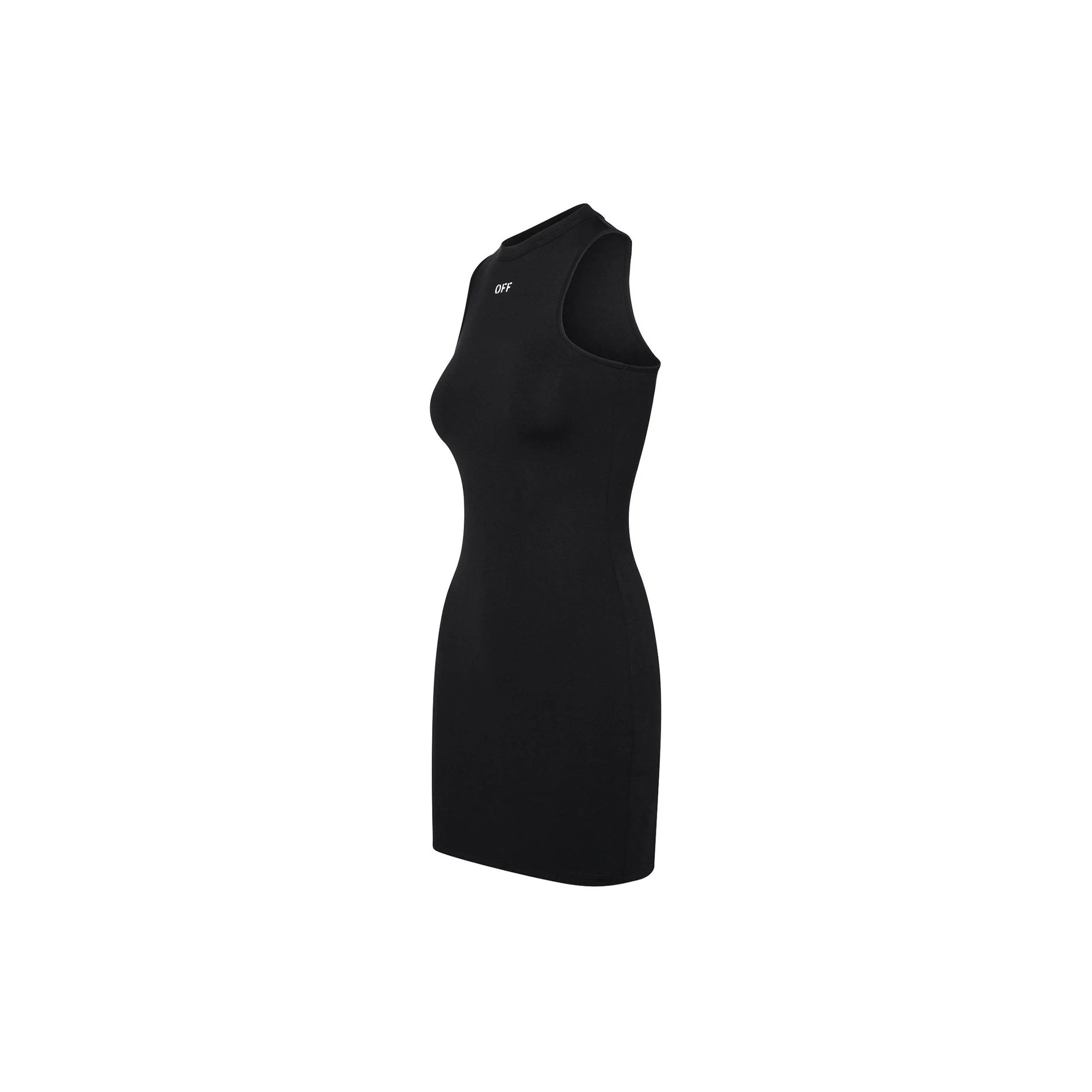Sleek Rowing Logo-print Mini Dress (Black) - Image 3