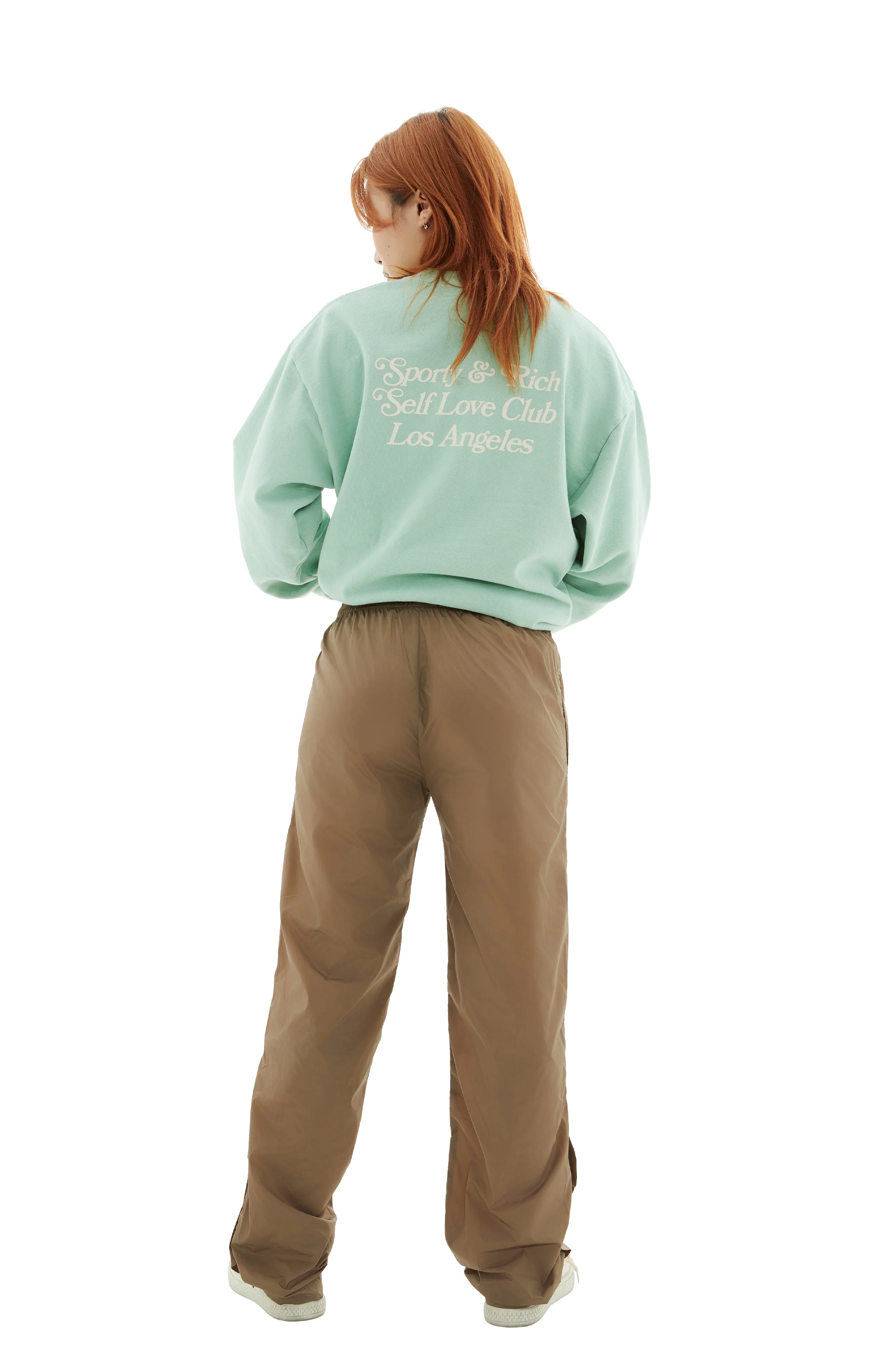 Snap Nylon Track Pants (Espresso) - Image 3