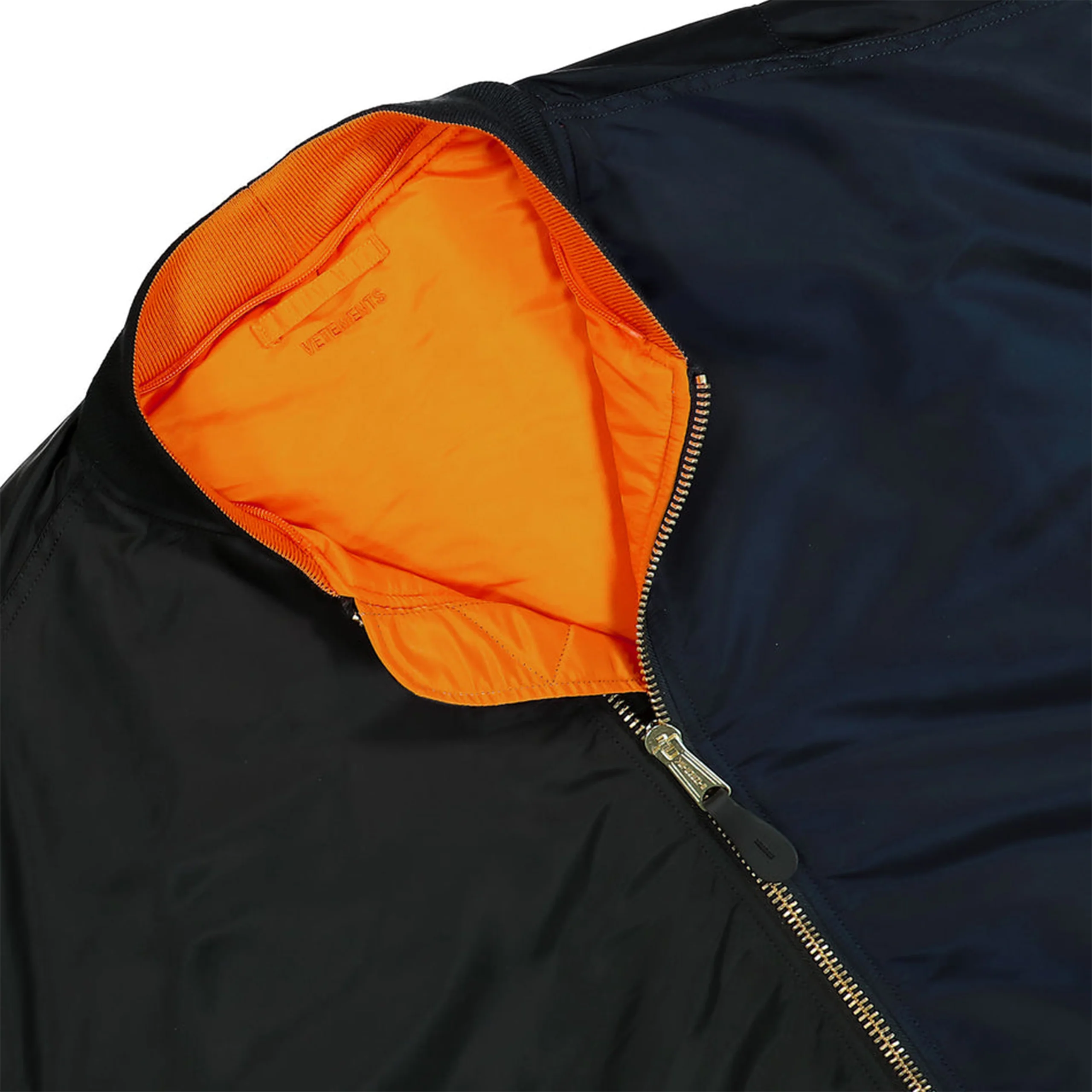 Split Hooded Bomber Jacket (Navy/Black) - Image 5