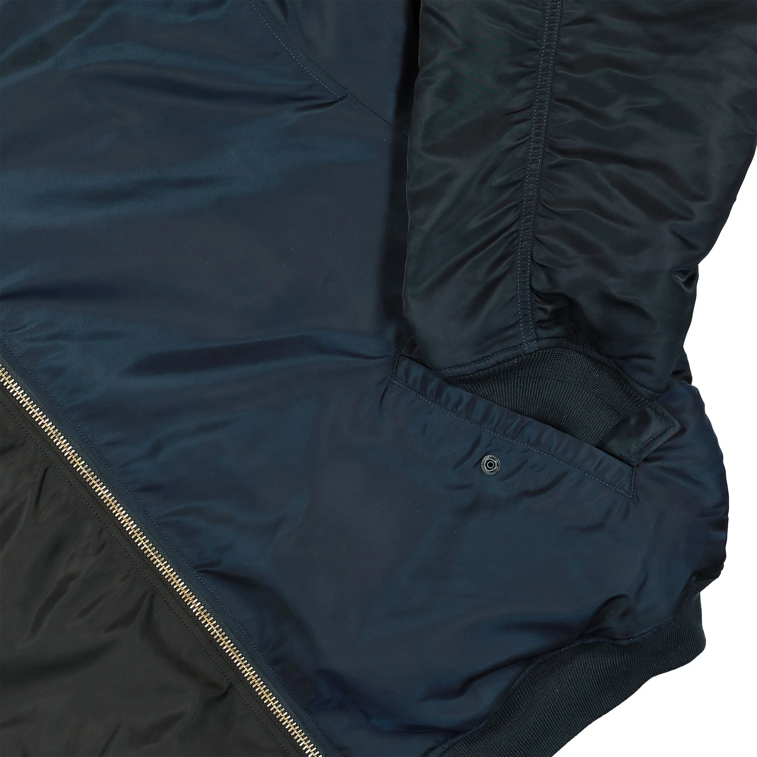 Split Hooded Bomber Jacket (Navy/Black) - Image 6