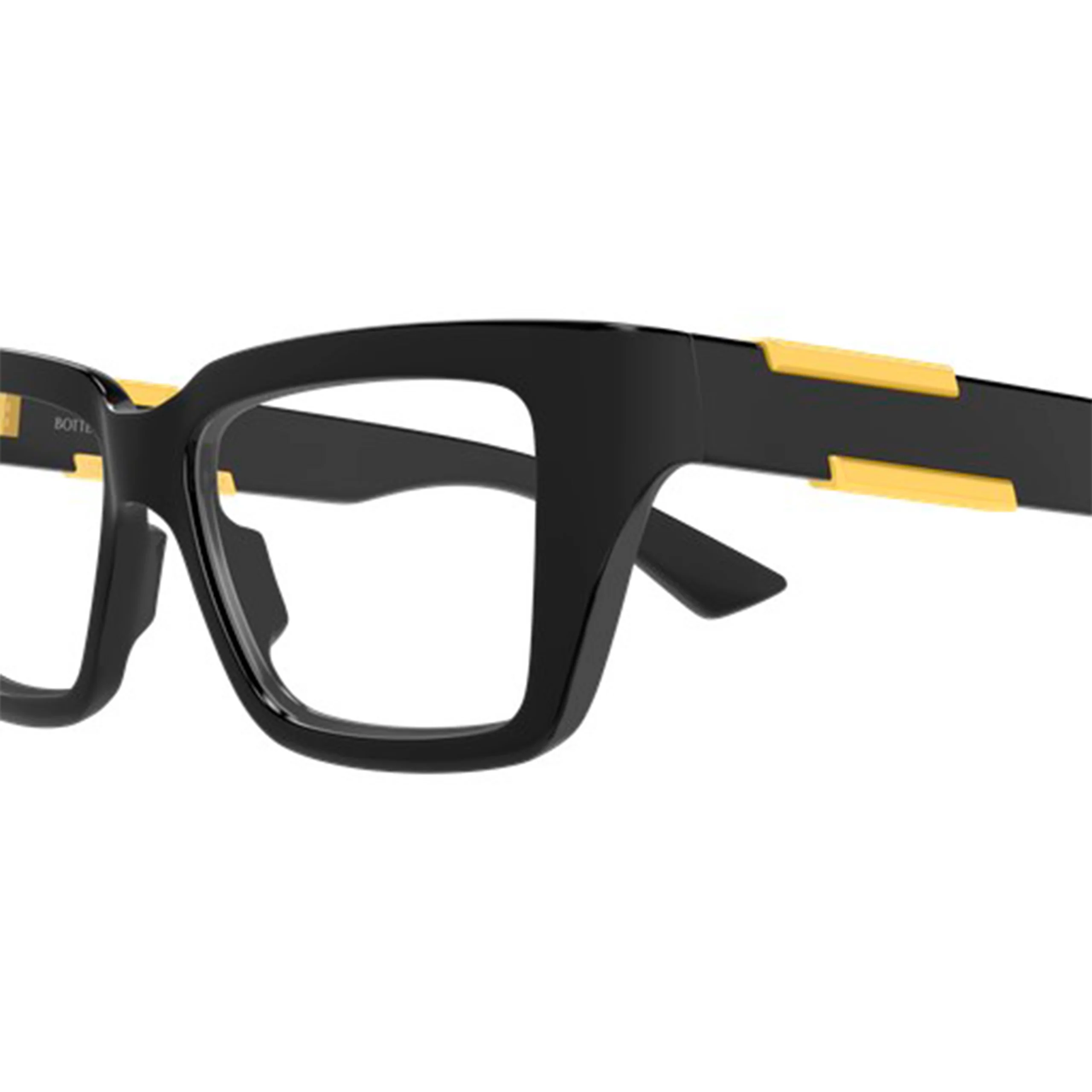Squared Shape Eyeglasses (Black/Transparent) - Image 3
