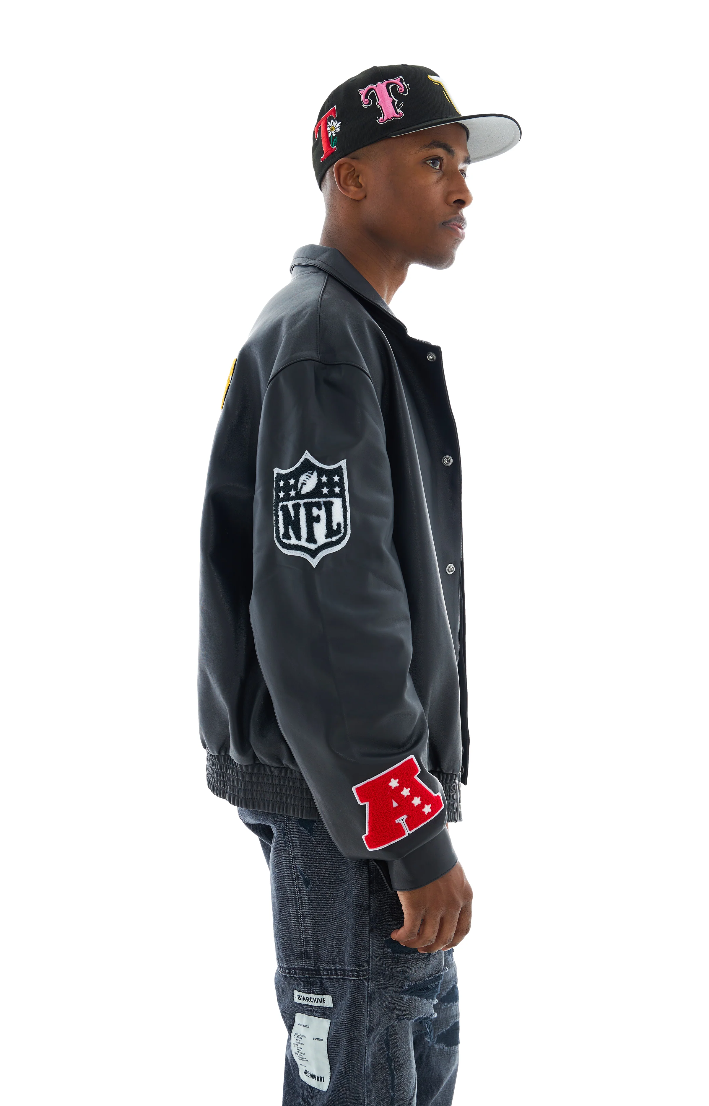Steelers Bomber Jacket (Black/Black) - Image 4