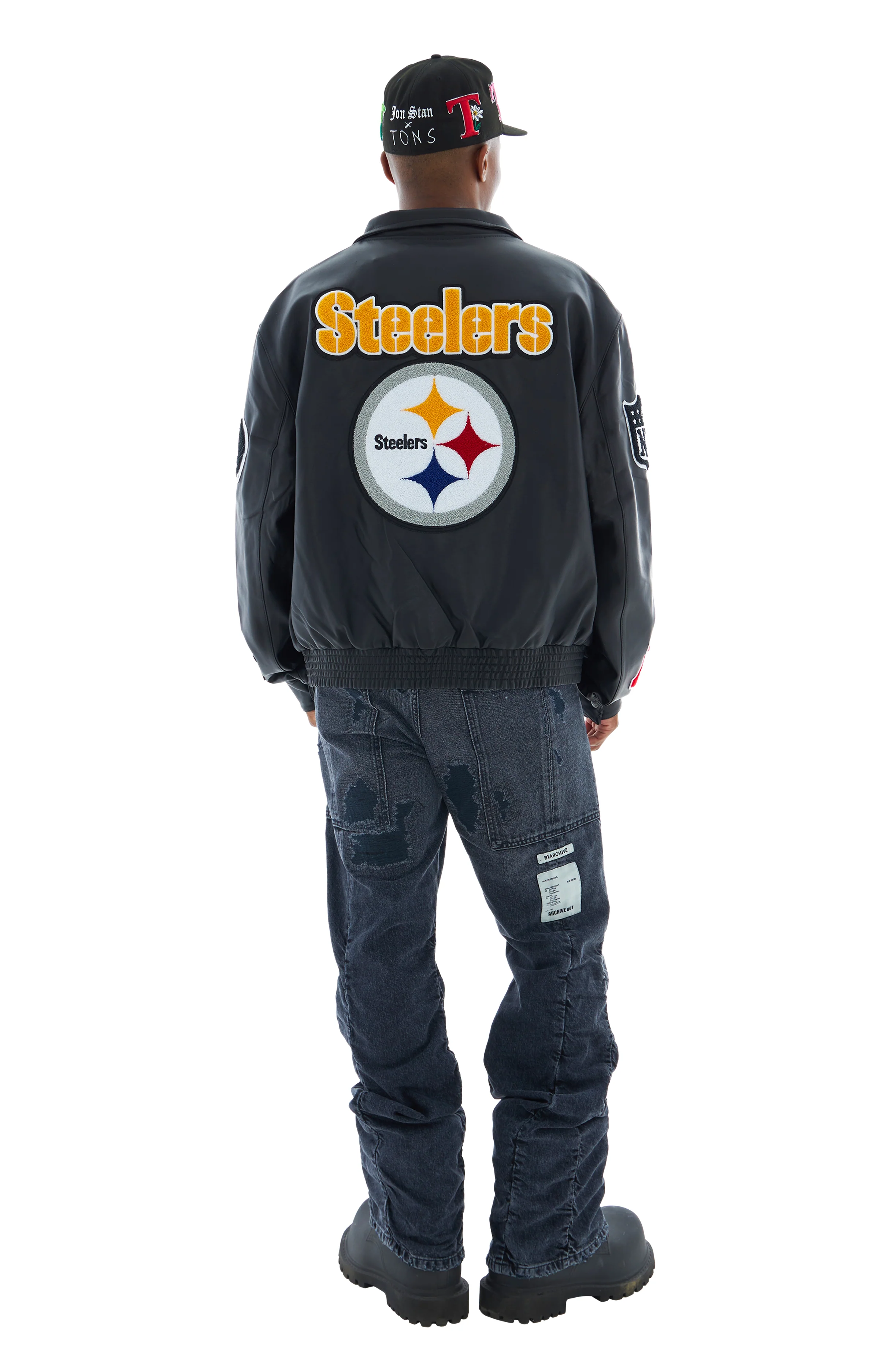 Steelers Bomber Jacket (Black/Black) - Image 8