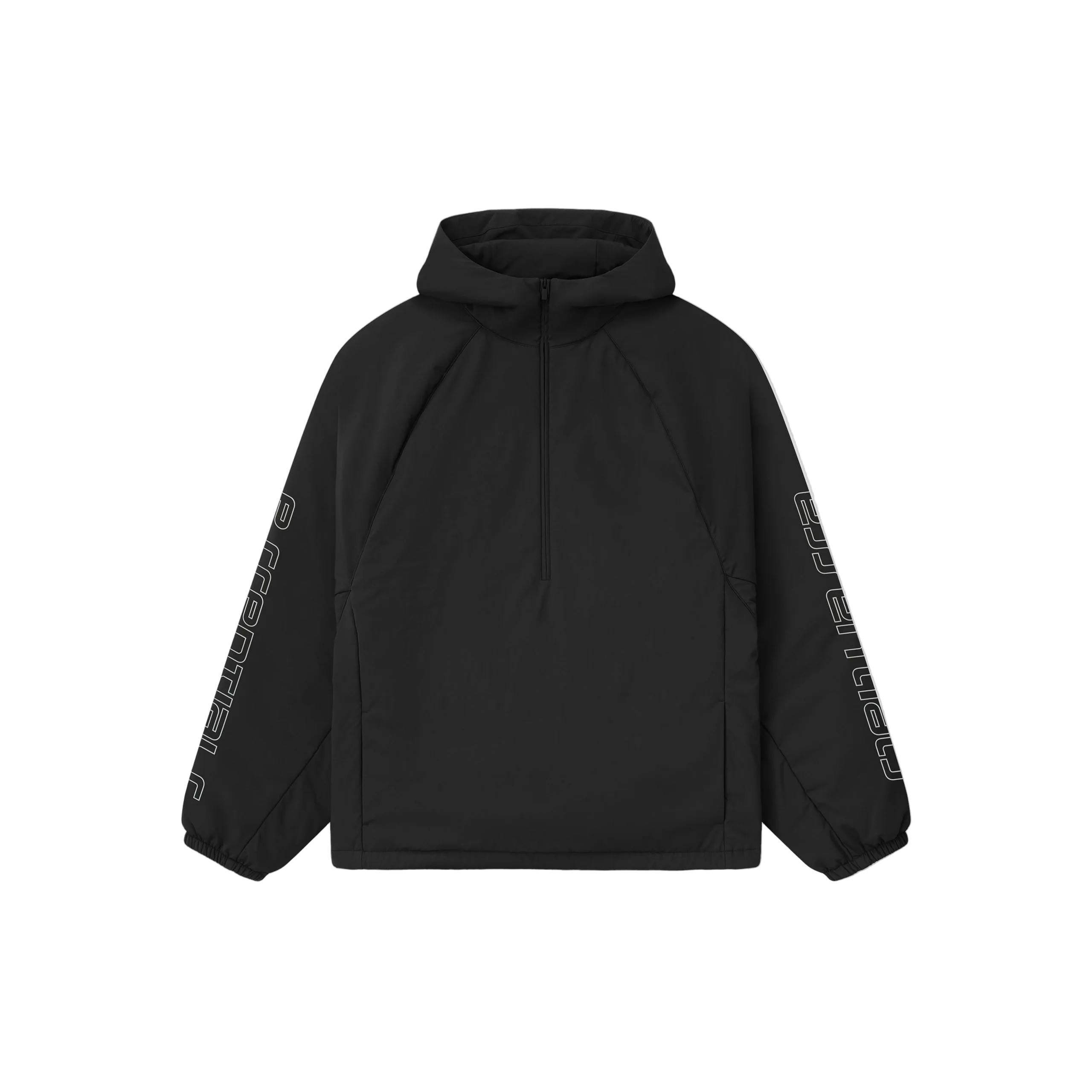 Tech Nylon Half Zip Anorak (Vintage Black)