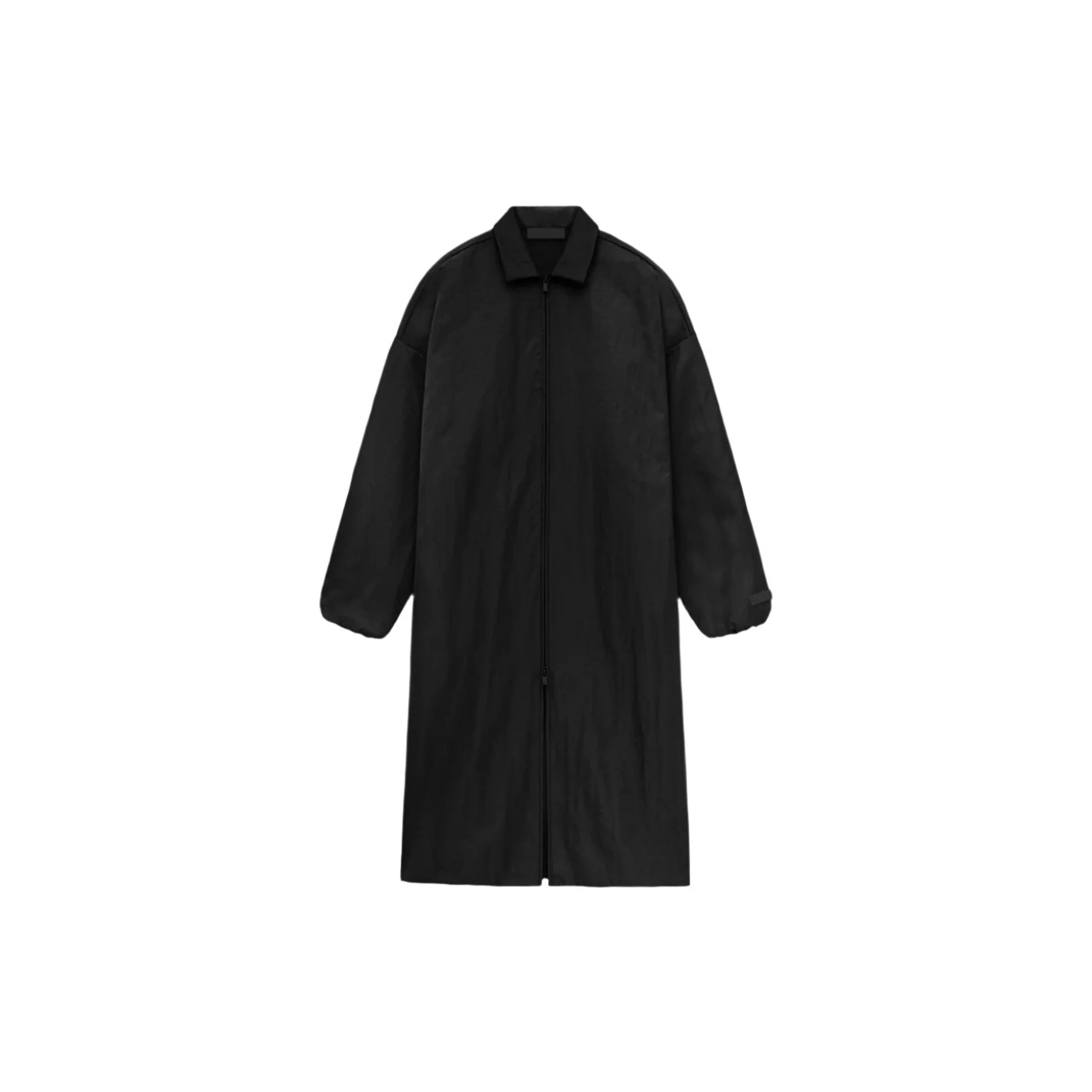 Textured Nylon Trench (Black)
