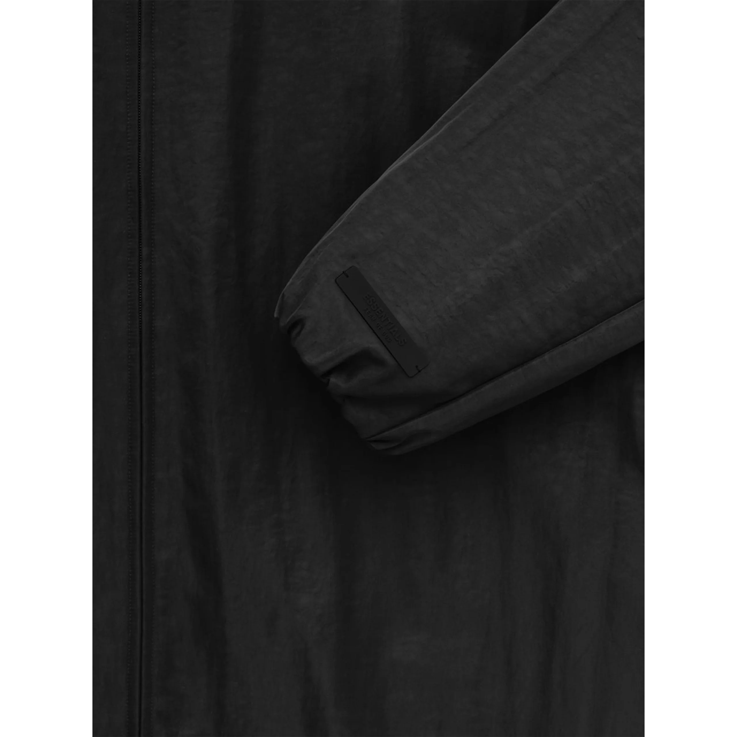 Textured Nylon Trench (Black) - Image 3