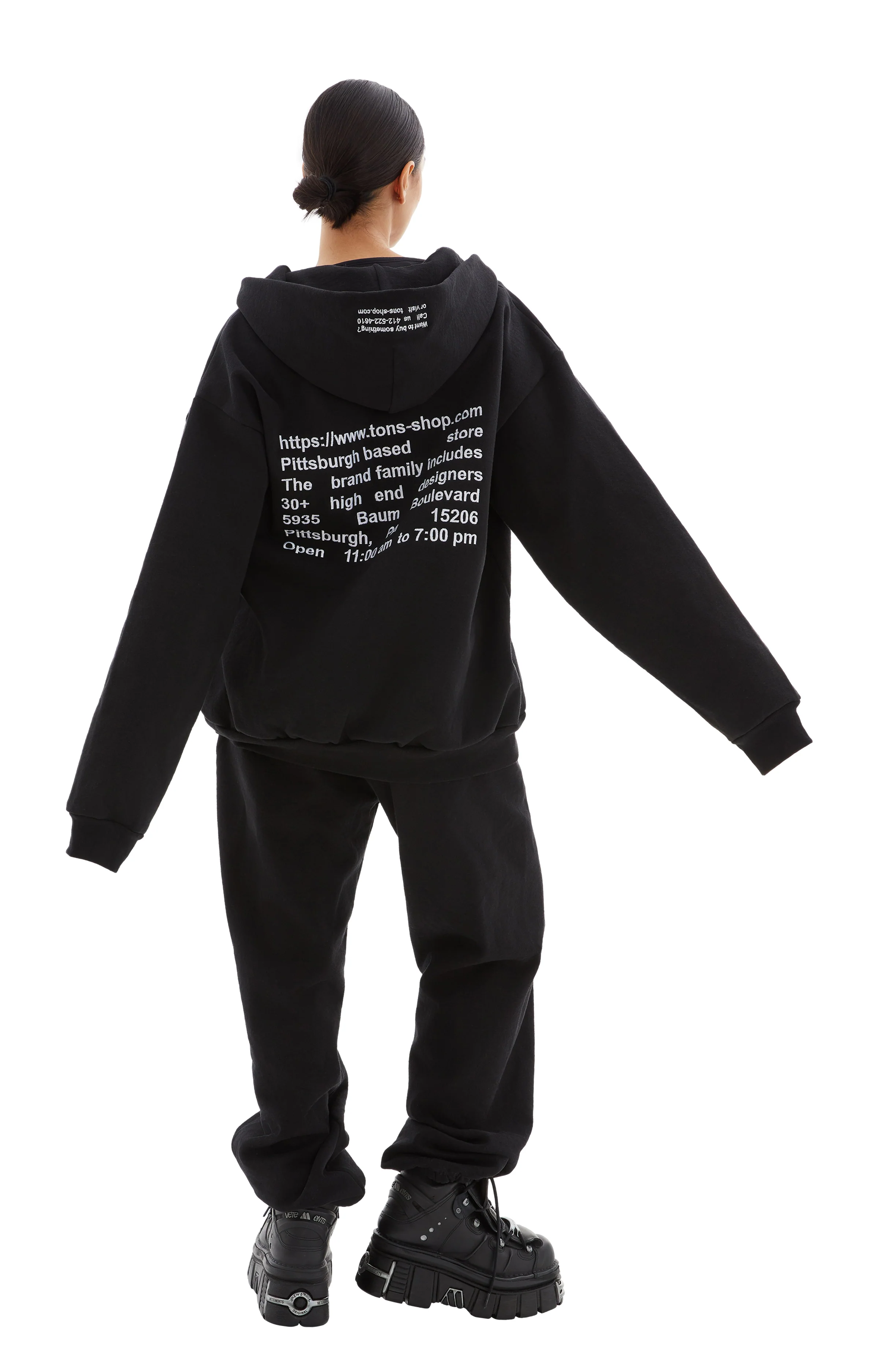 TONS Zip Up Hoodie (Black) - Image 4