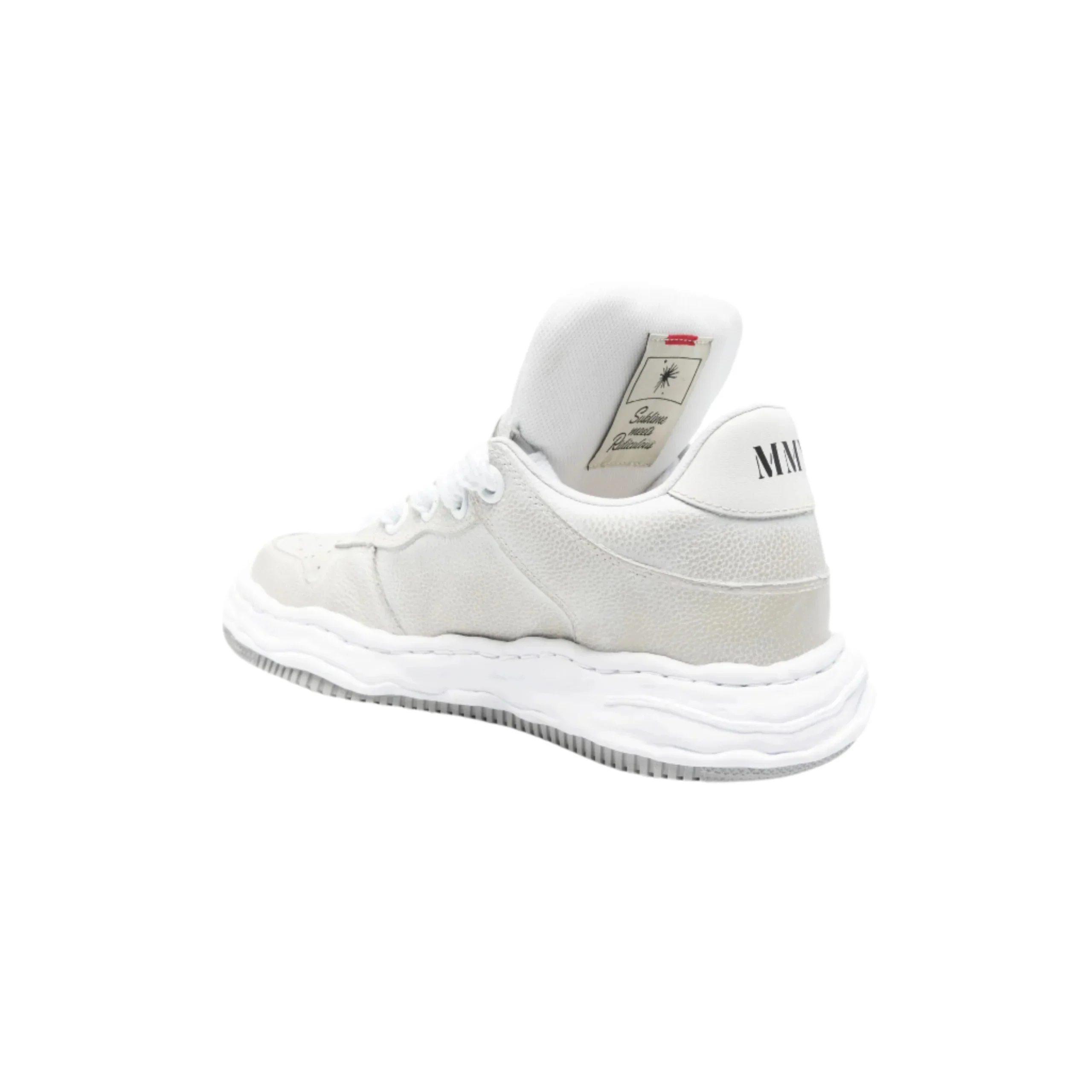 Wayne Puffer Low-Top Sneakers (White) - Image 3