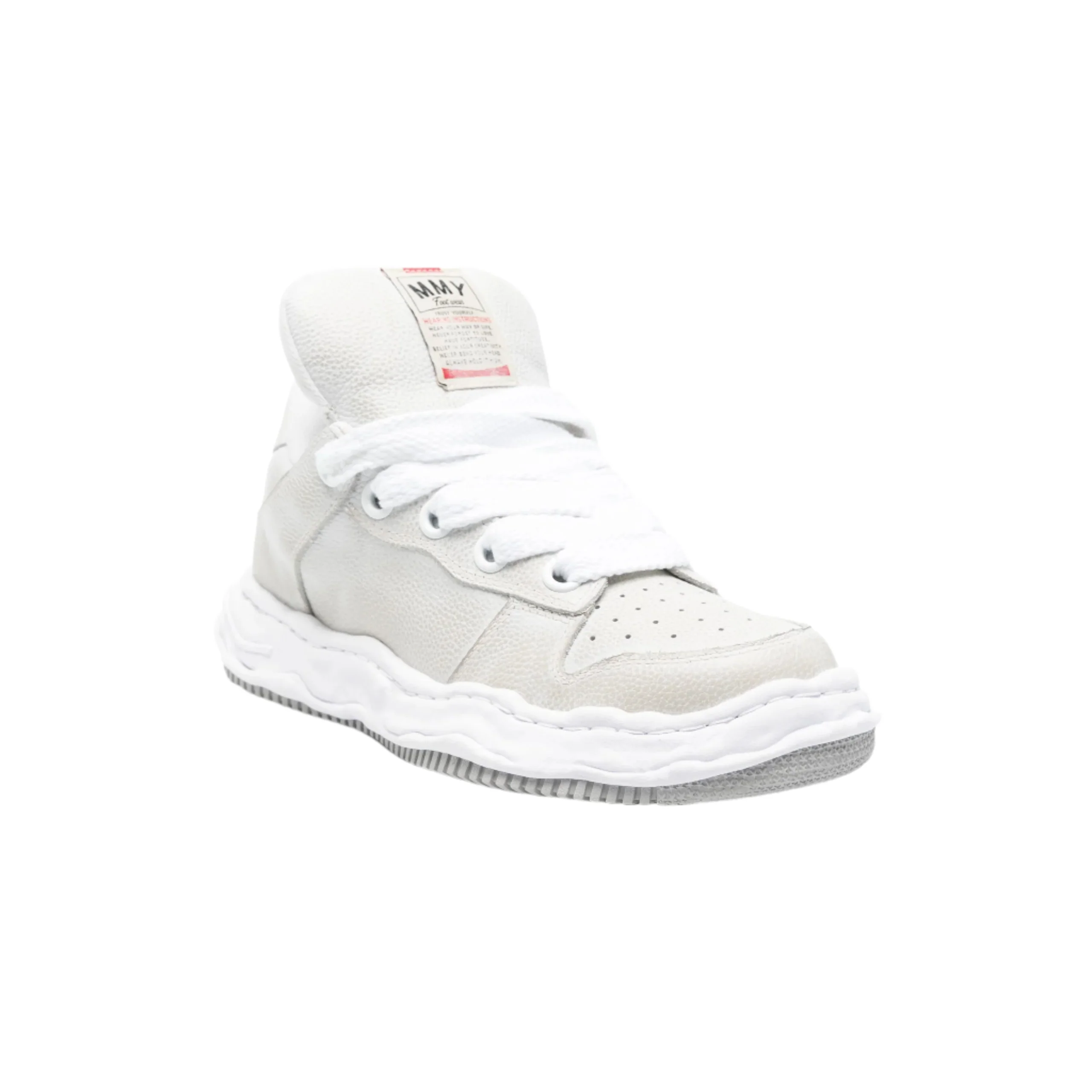 Wayne Puffer Low-Top Sneakers (White) - Image 4