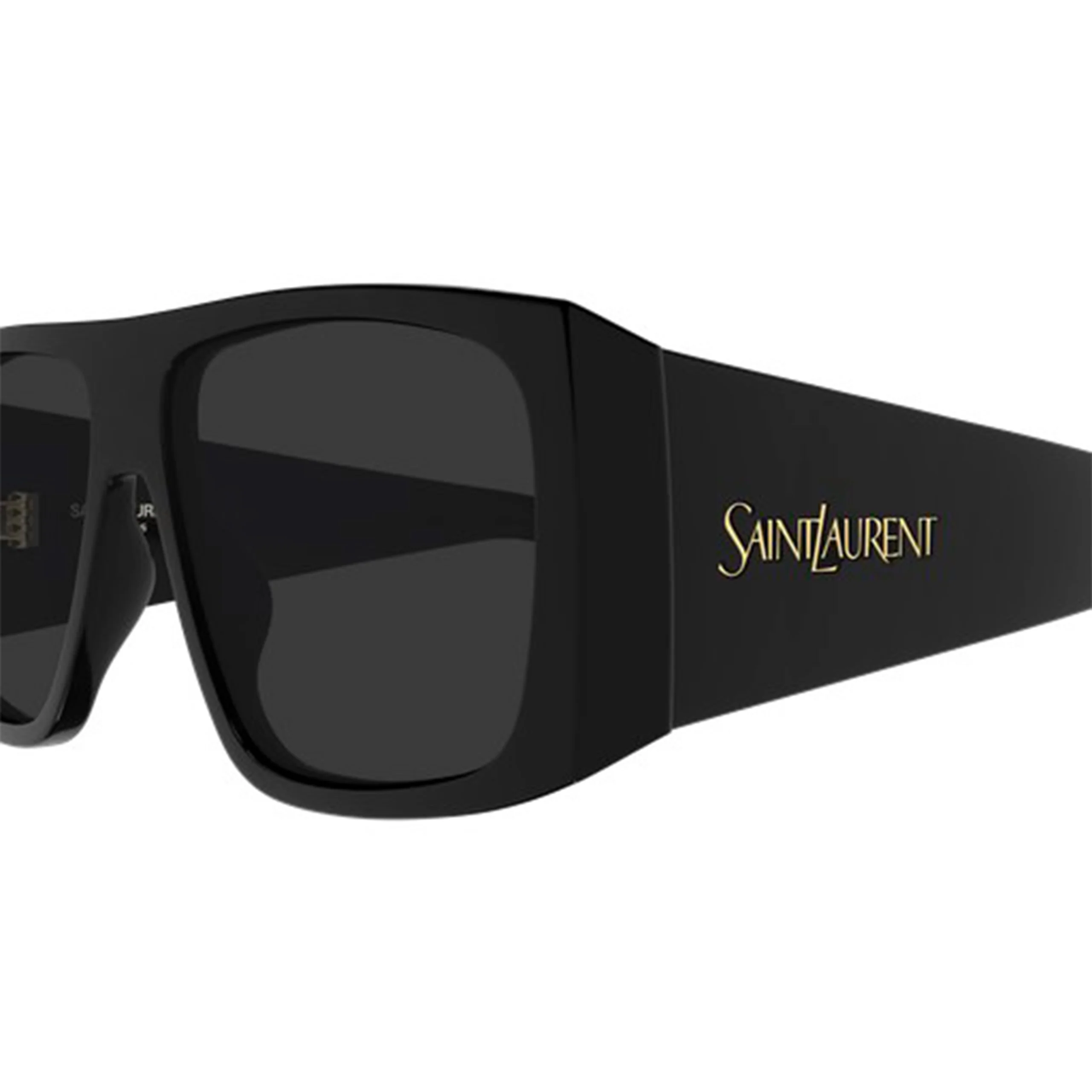 Wide Rectangular Sunglasses (Black) - Image 3