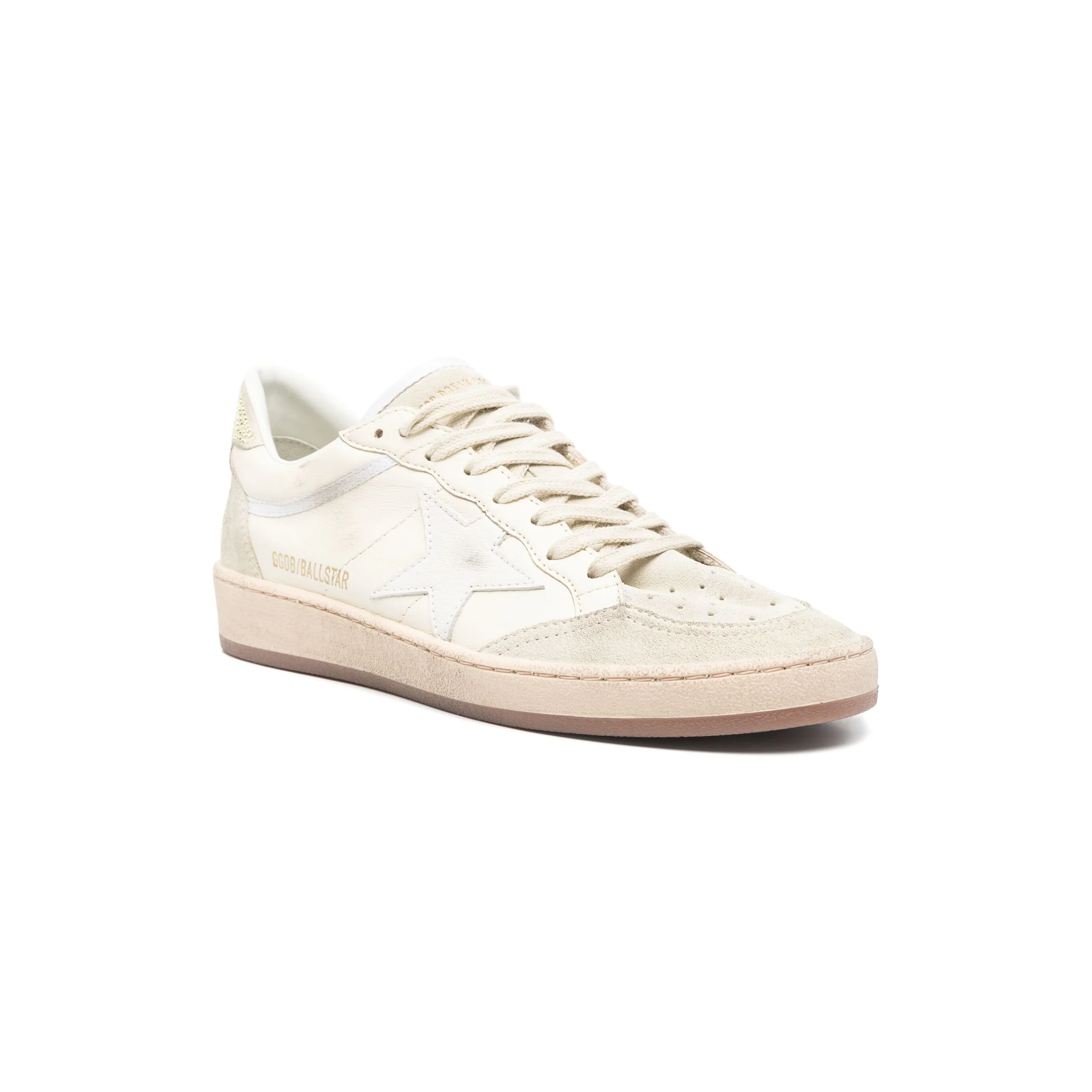 Women's Ballstar Leather Sneakers (Eggnog/White) - Image 2