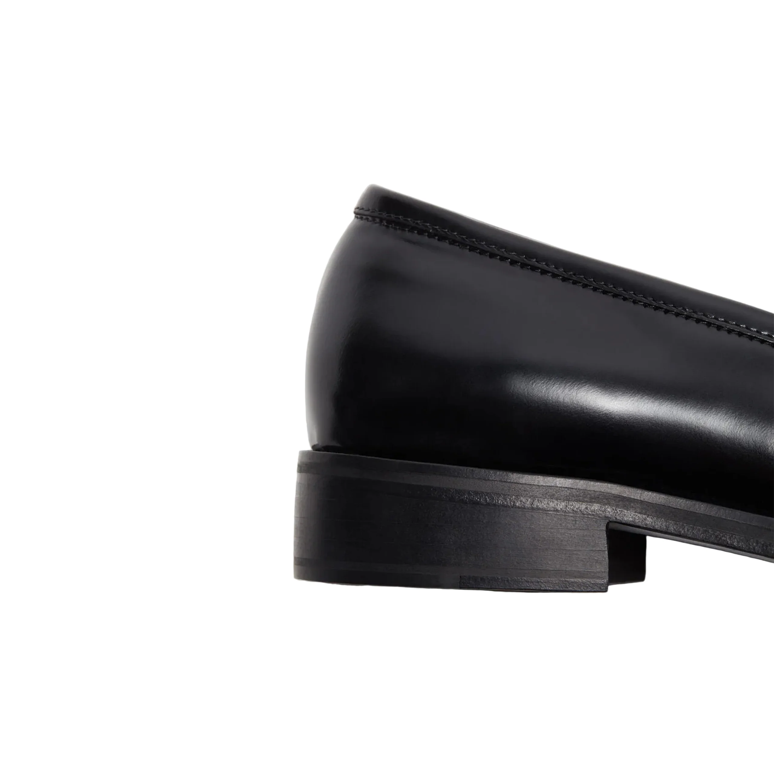 Women's Leather Loafers (Black) - Image 2