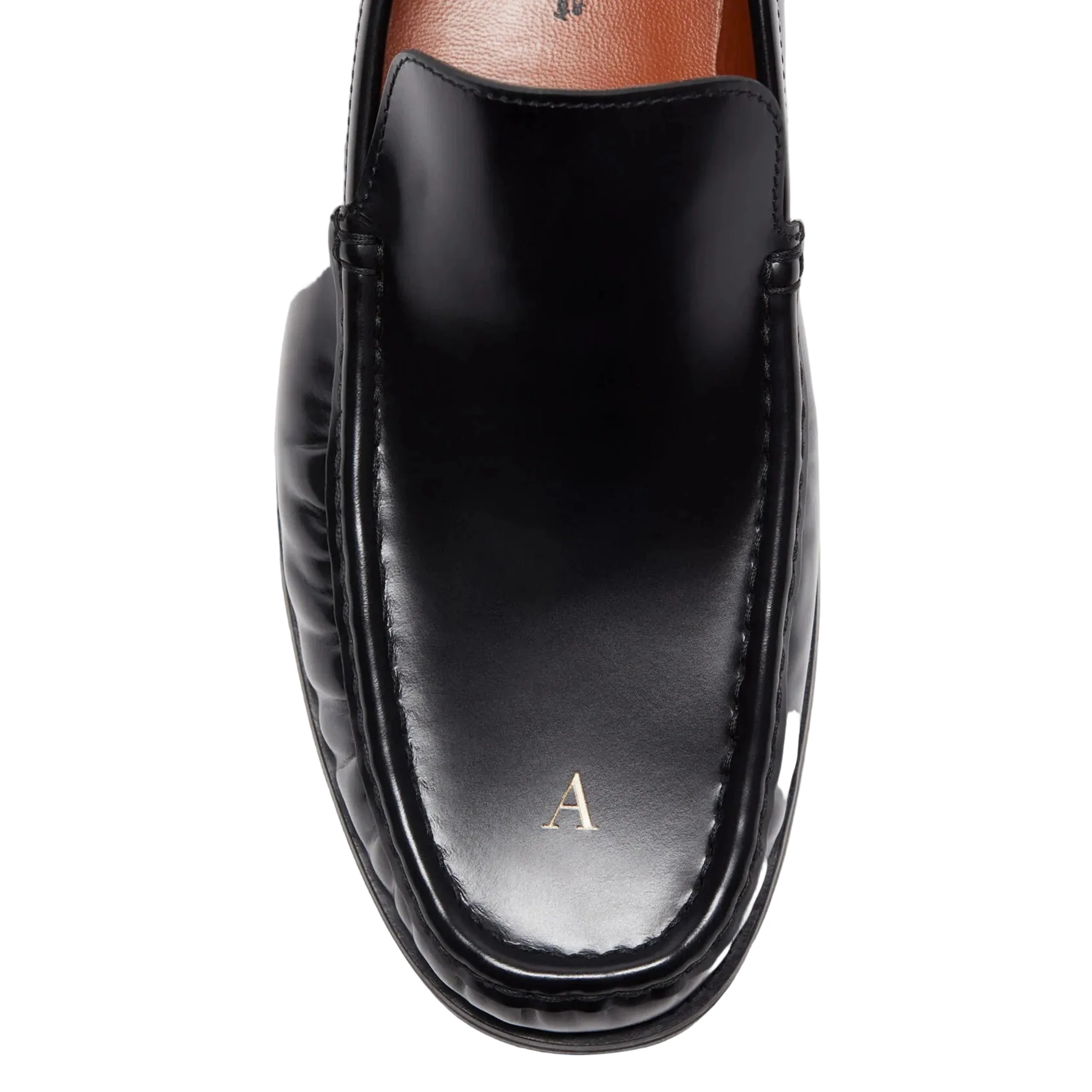 Women's Leather Loafers (Black) - Image 3