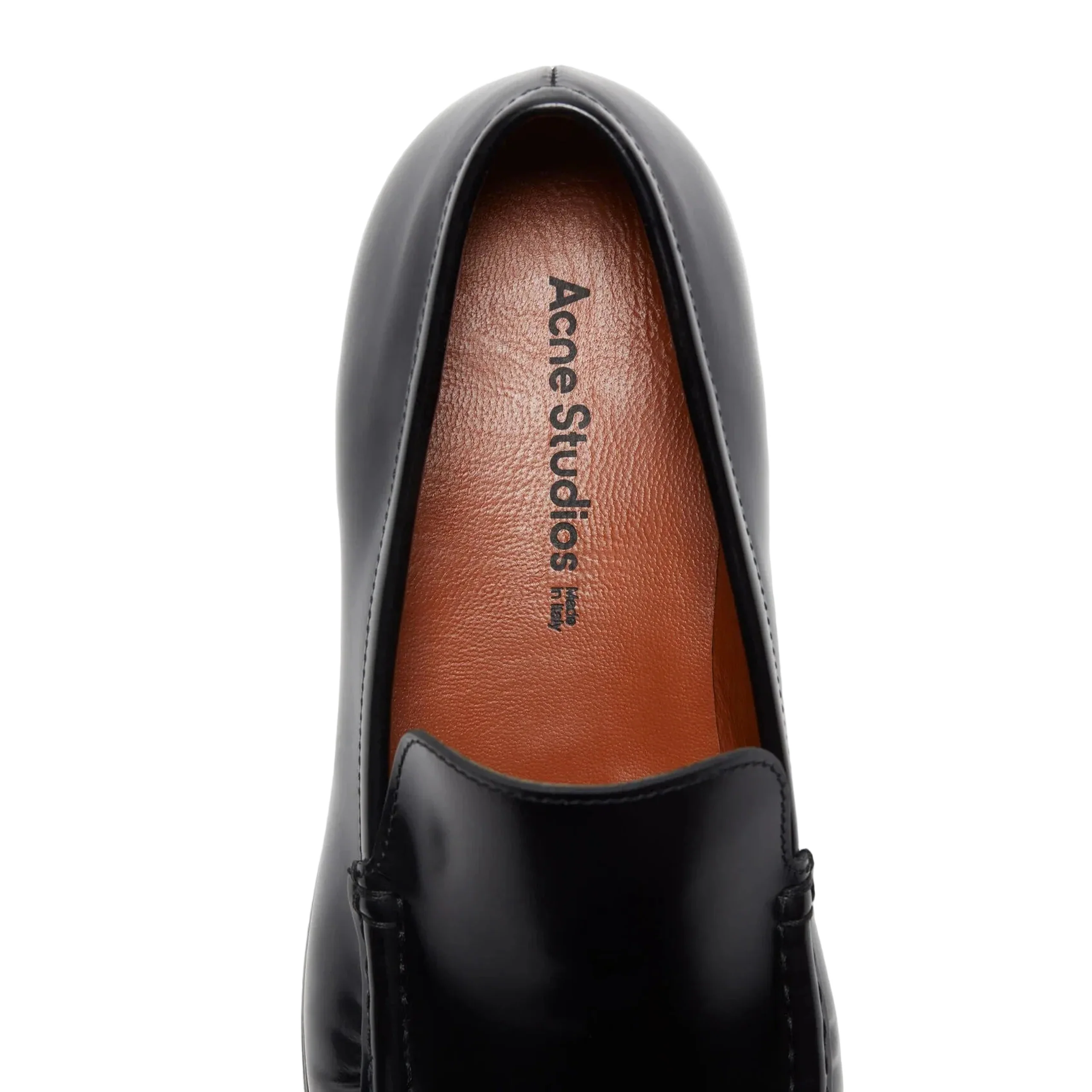 Women's Leather Loafers (Black) - Image 4