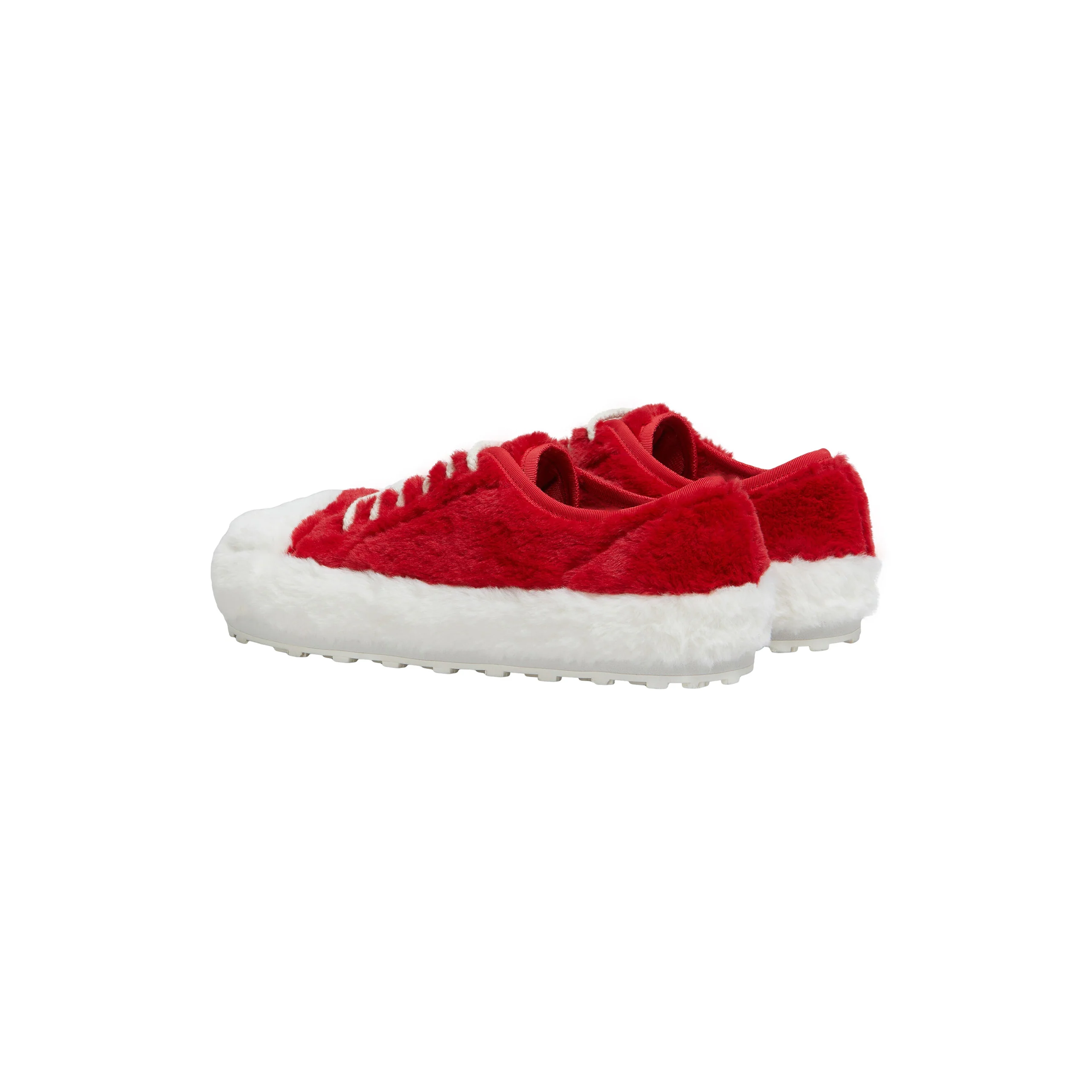 Women's Fluffy Sneakers (Red/White) - Image 2