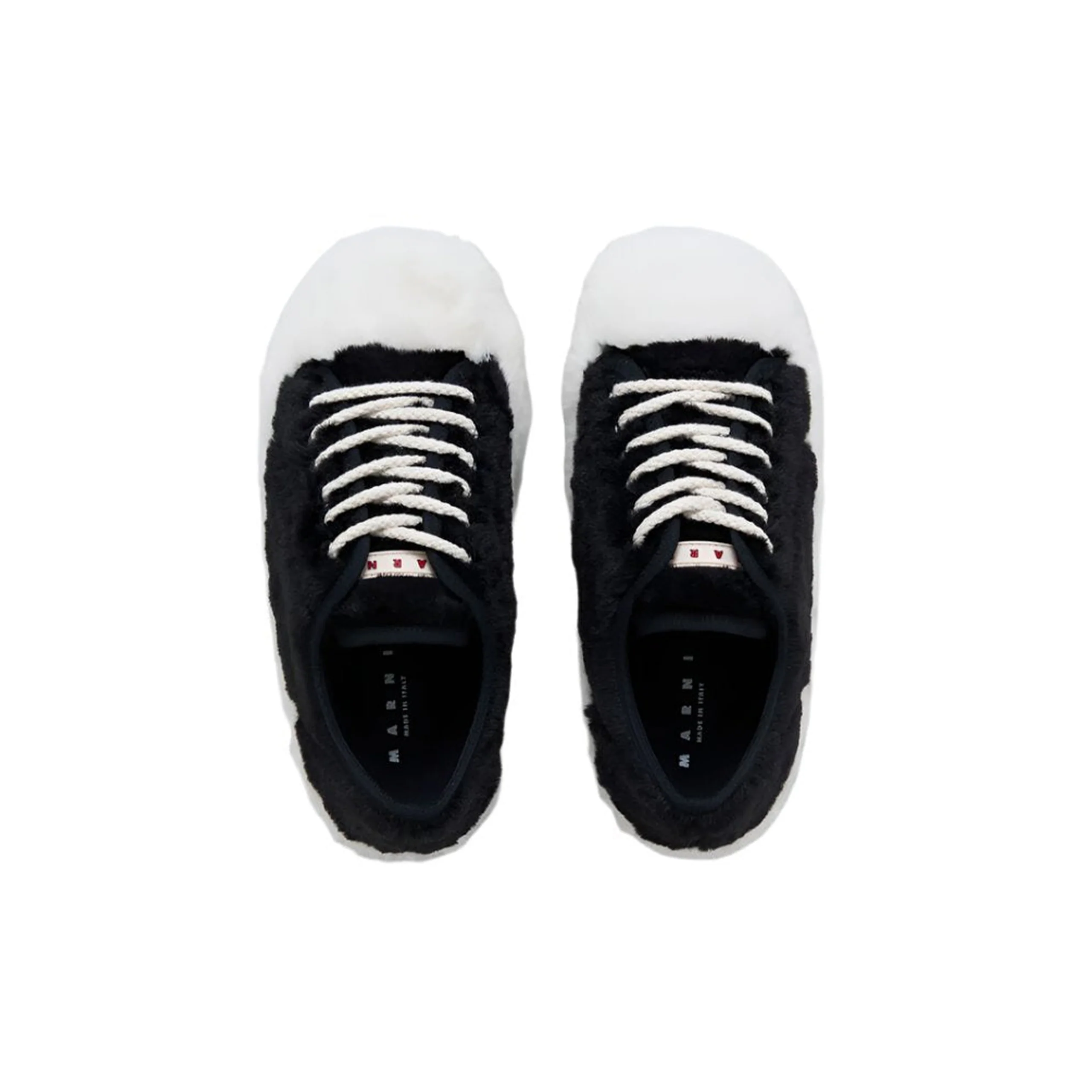 Women's Fluffy Sneakers (Black/White) - Image 5