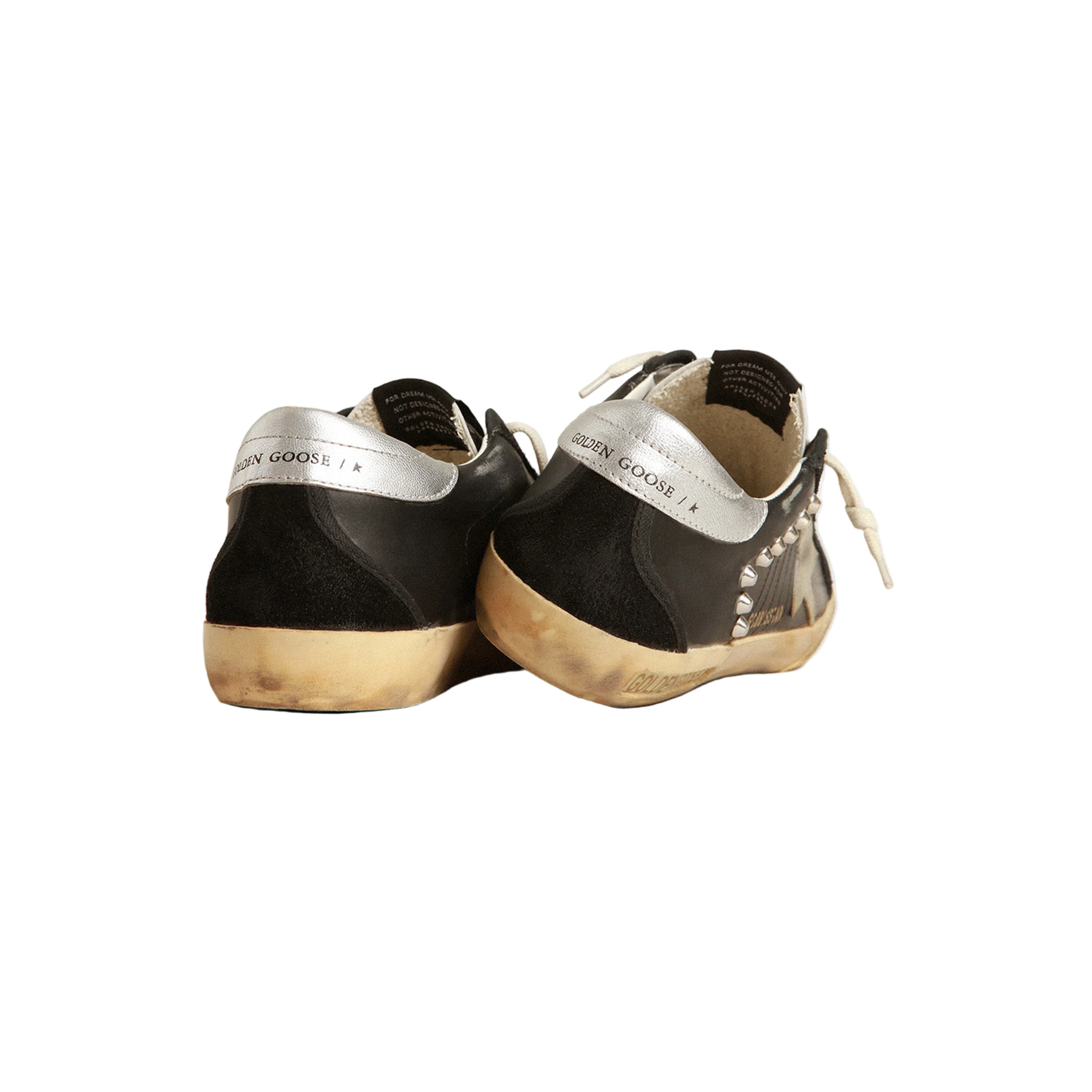 Women's Super-Star Leather Sneakers (Black/Taupe/Silver) - Image 4