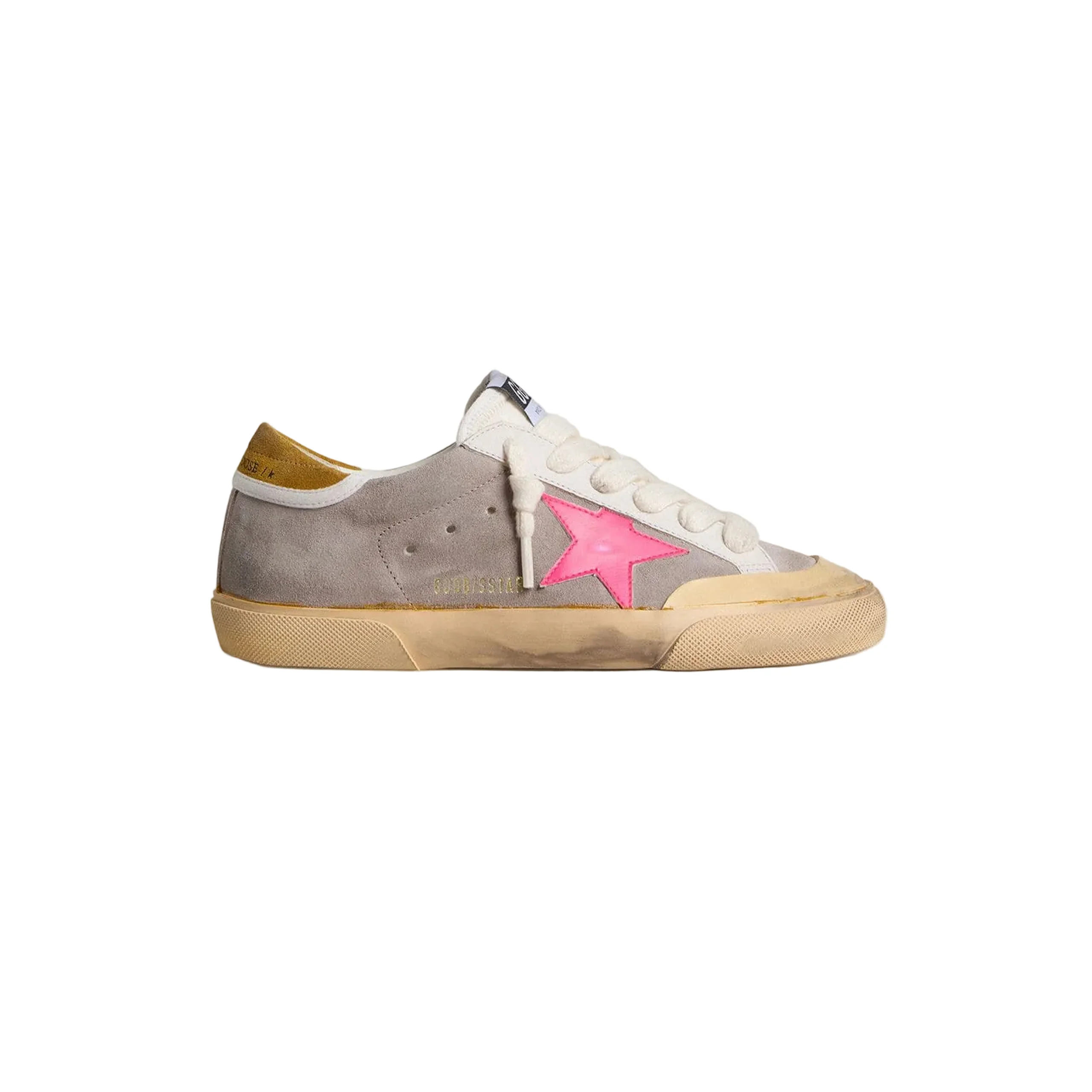 Women's Super Star Suede Sneakers (Dove/Milk/Fucsia/Ocher)