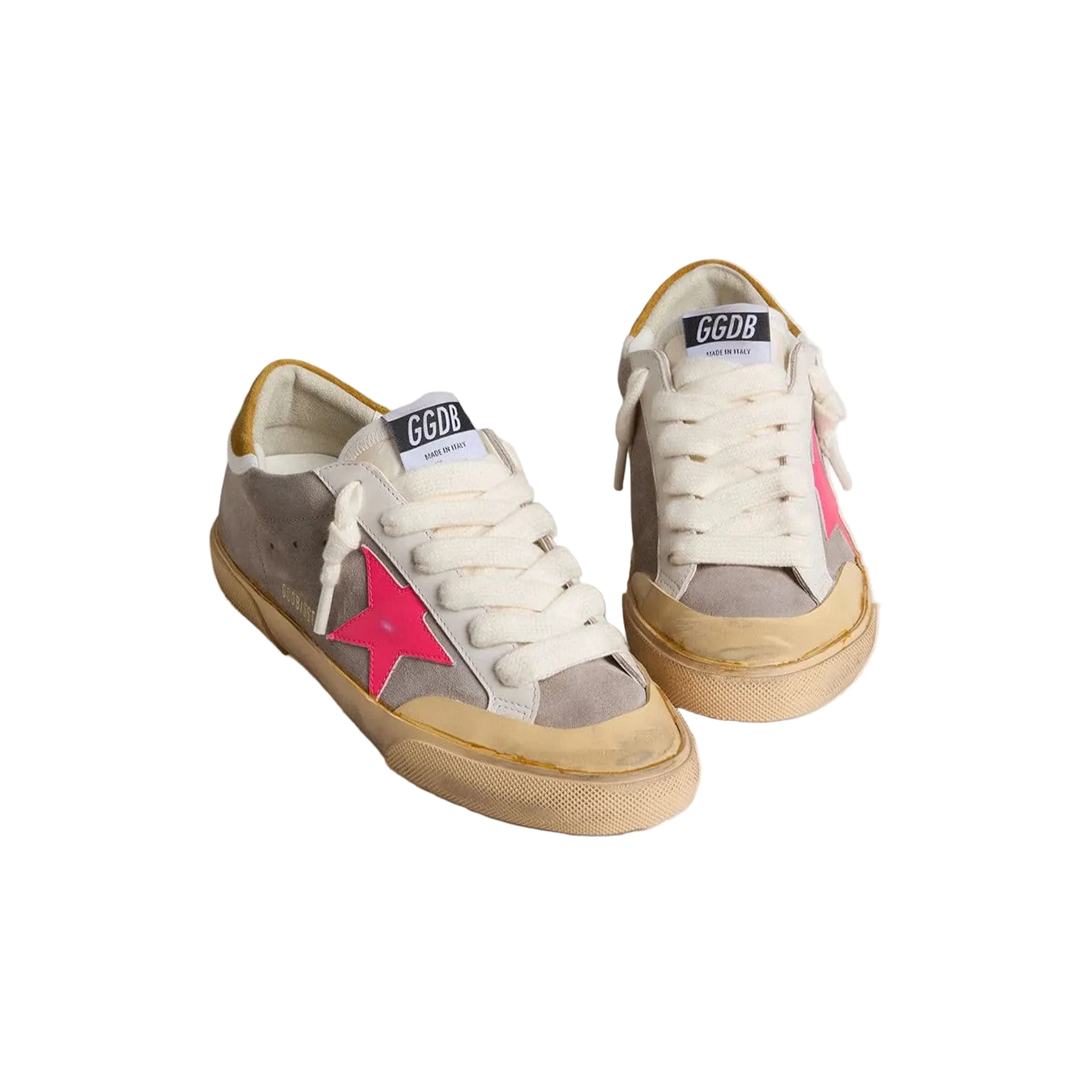 Women's Super Star Suede Sneakers (Dove/Milk/Fucsia/Ocher) - Image 2