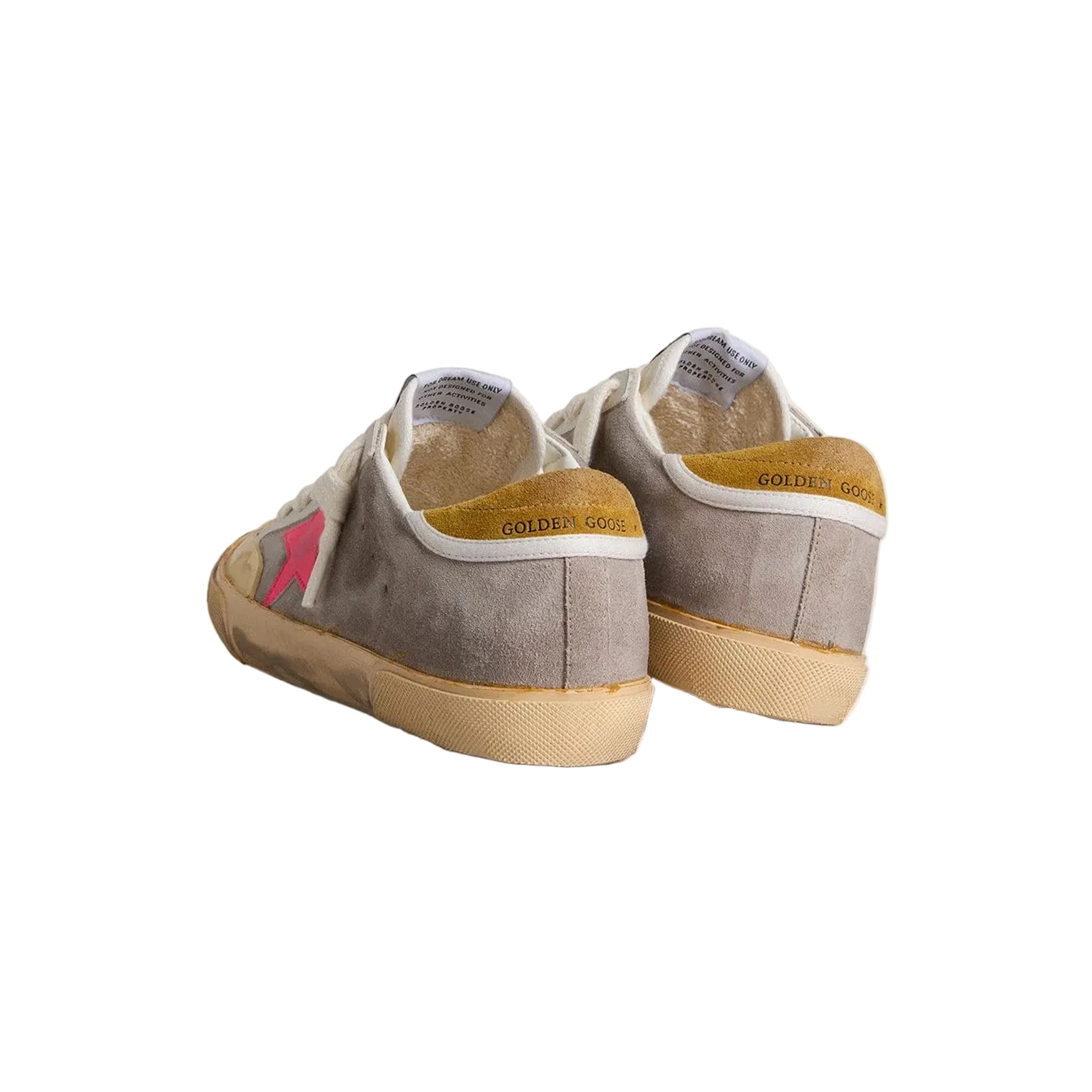 Women's Super Star Suede Sneakers (Dove/Milk/Fucsia/Ocher) - Image 4