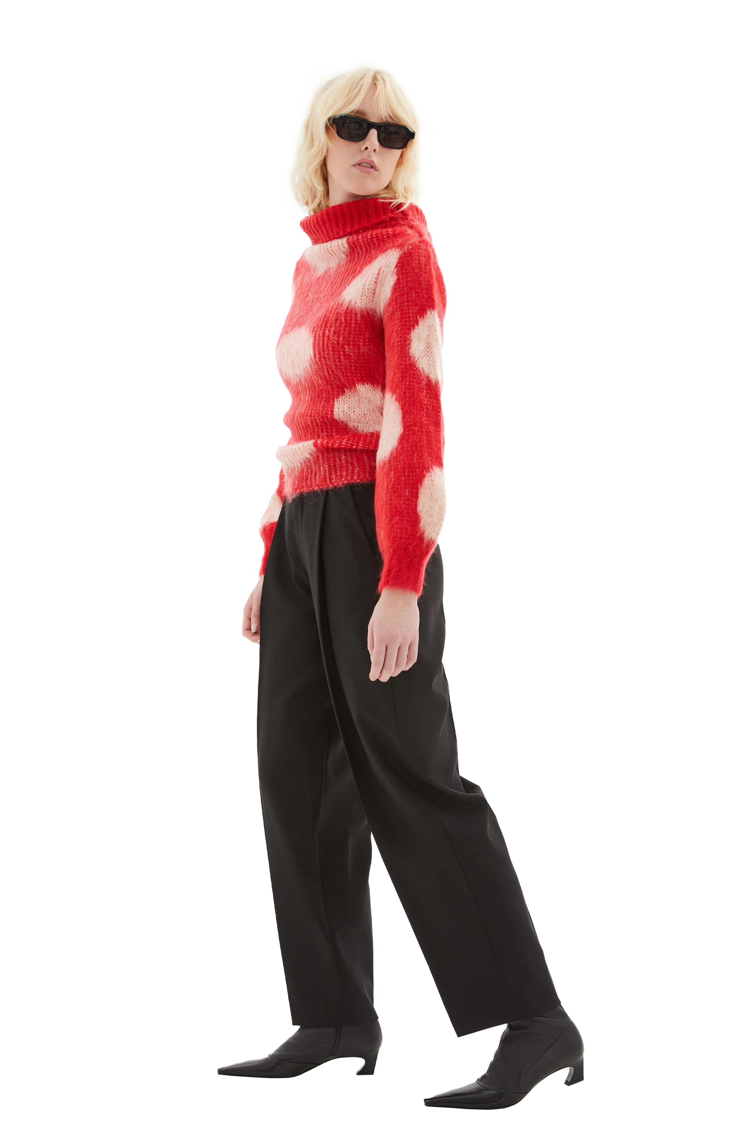 Wool Pants With Pressed Pleats (Black) - Image 3
