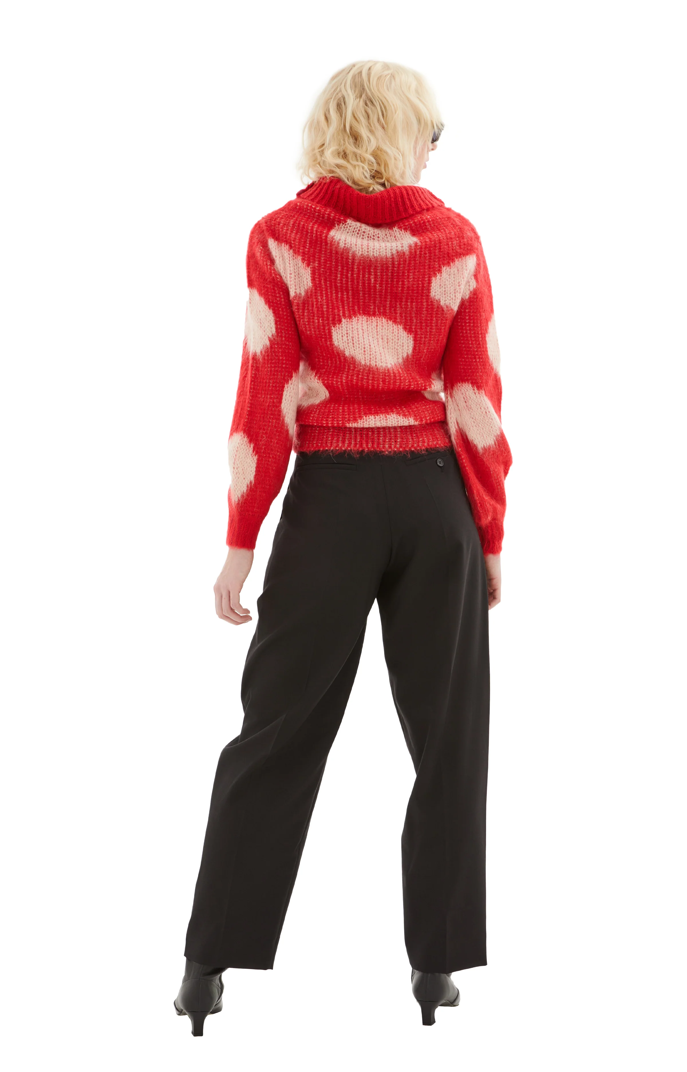 Wool Pants With Pressed Pleats (Black) - Image 4