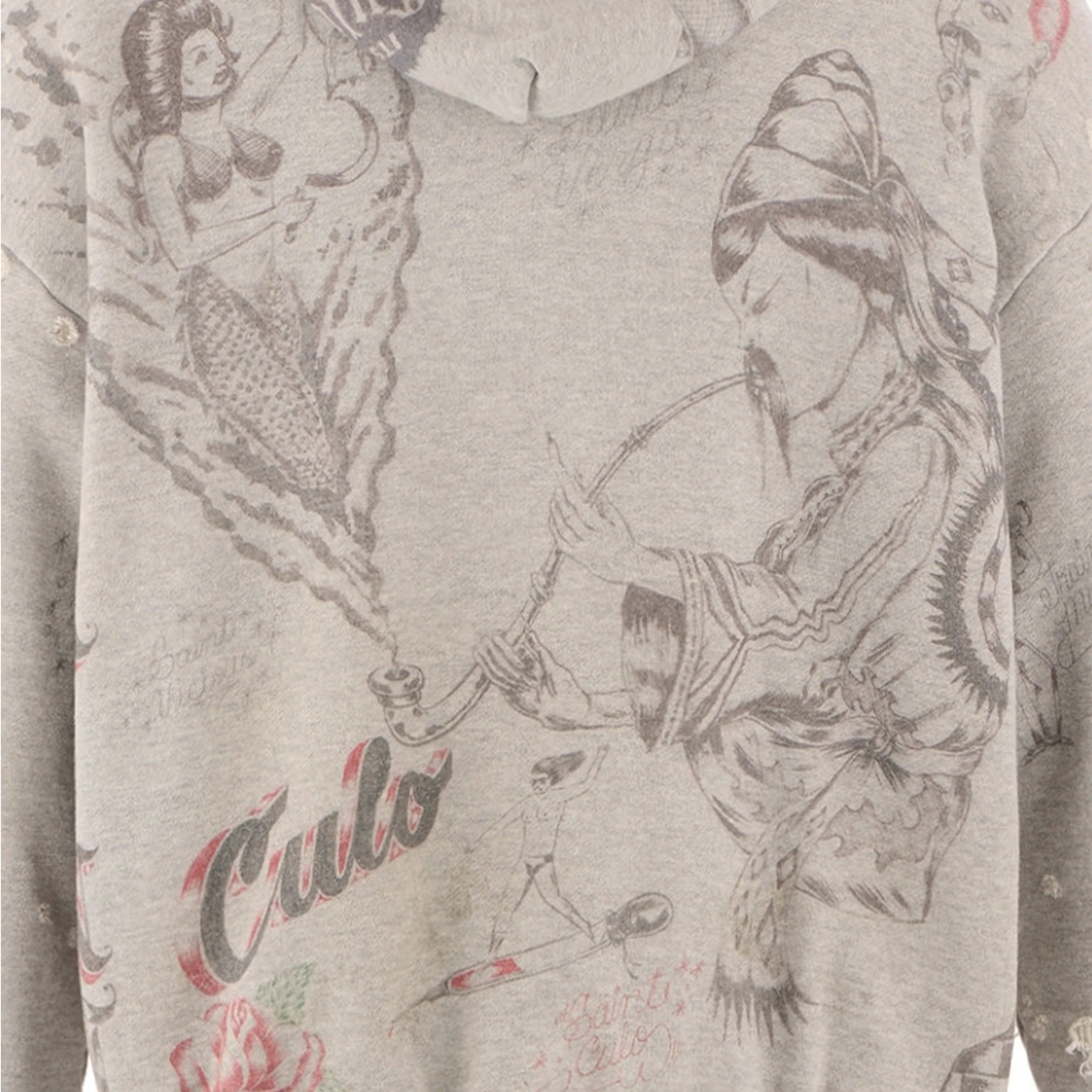 x Alexis Ross Drawing Hoodie (Gray) - Image 4