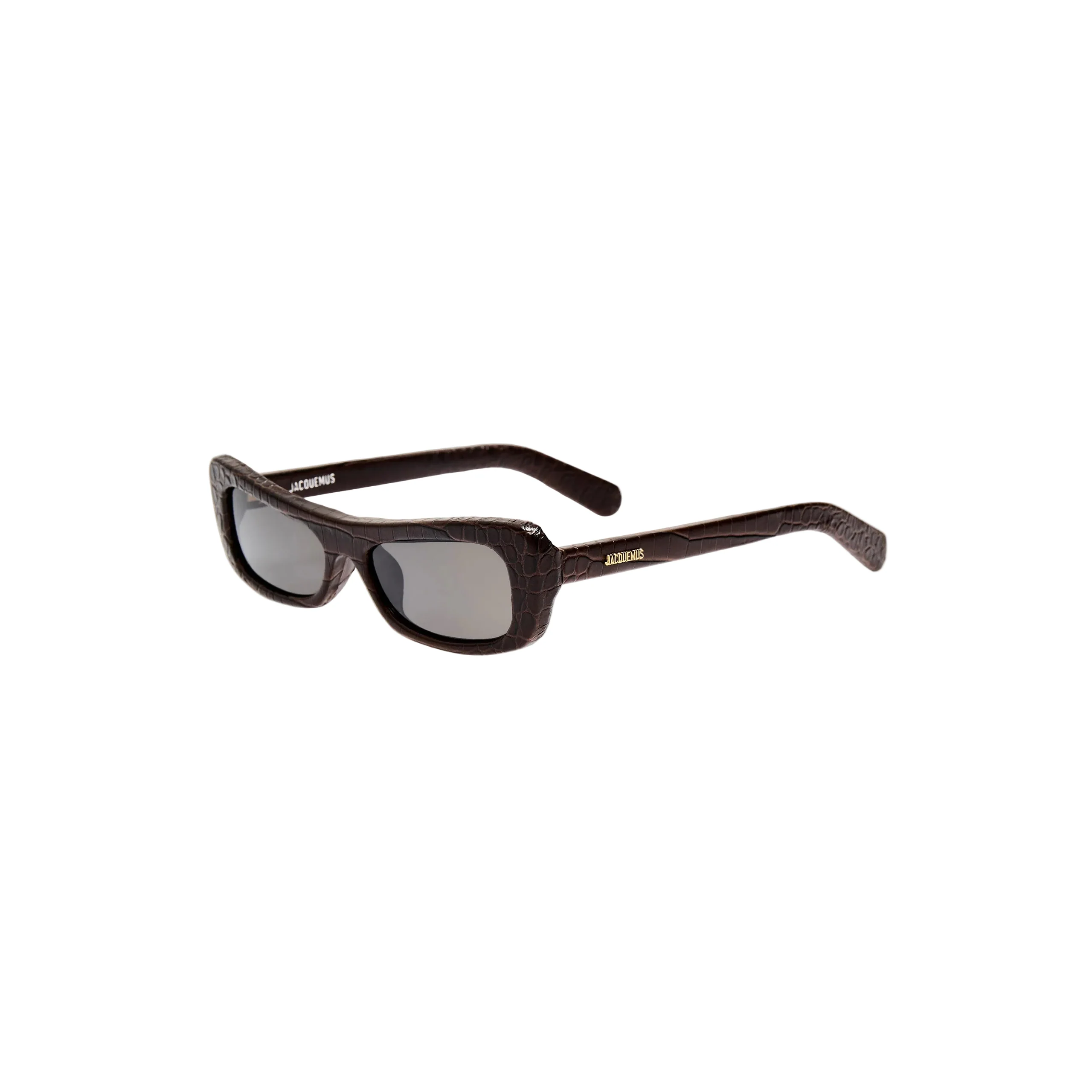 x Jacquemus Capri Сroc-Effect Sunglasses (Brown/Gold) - Image 3