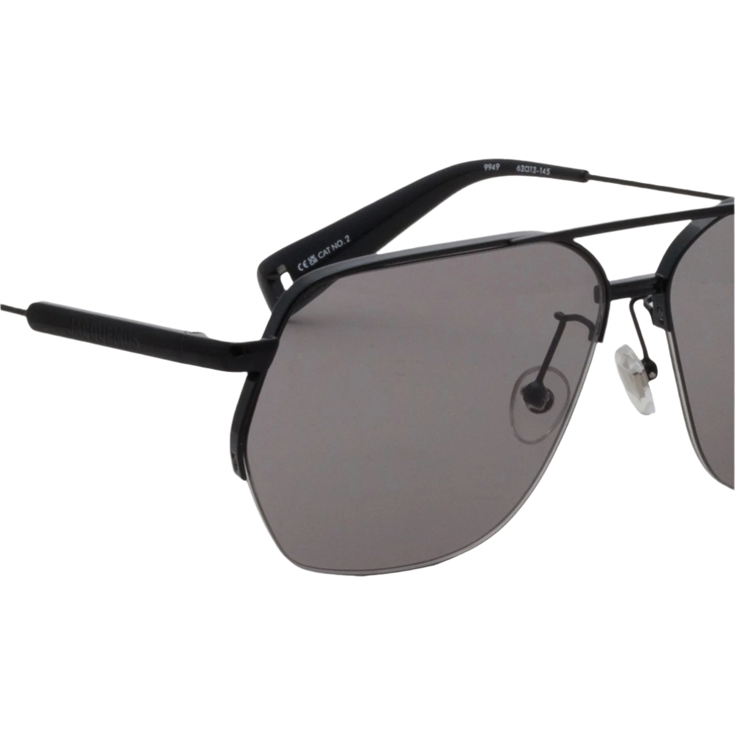 x Jacquemus Aviator Sunglasses (Black/Gray) - Image 3