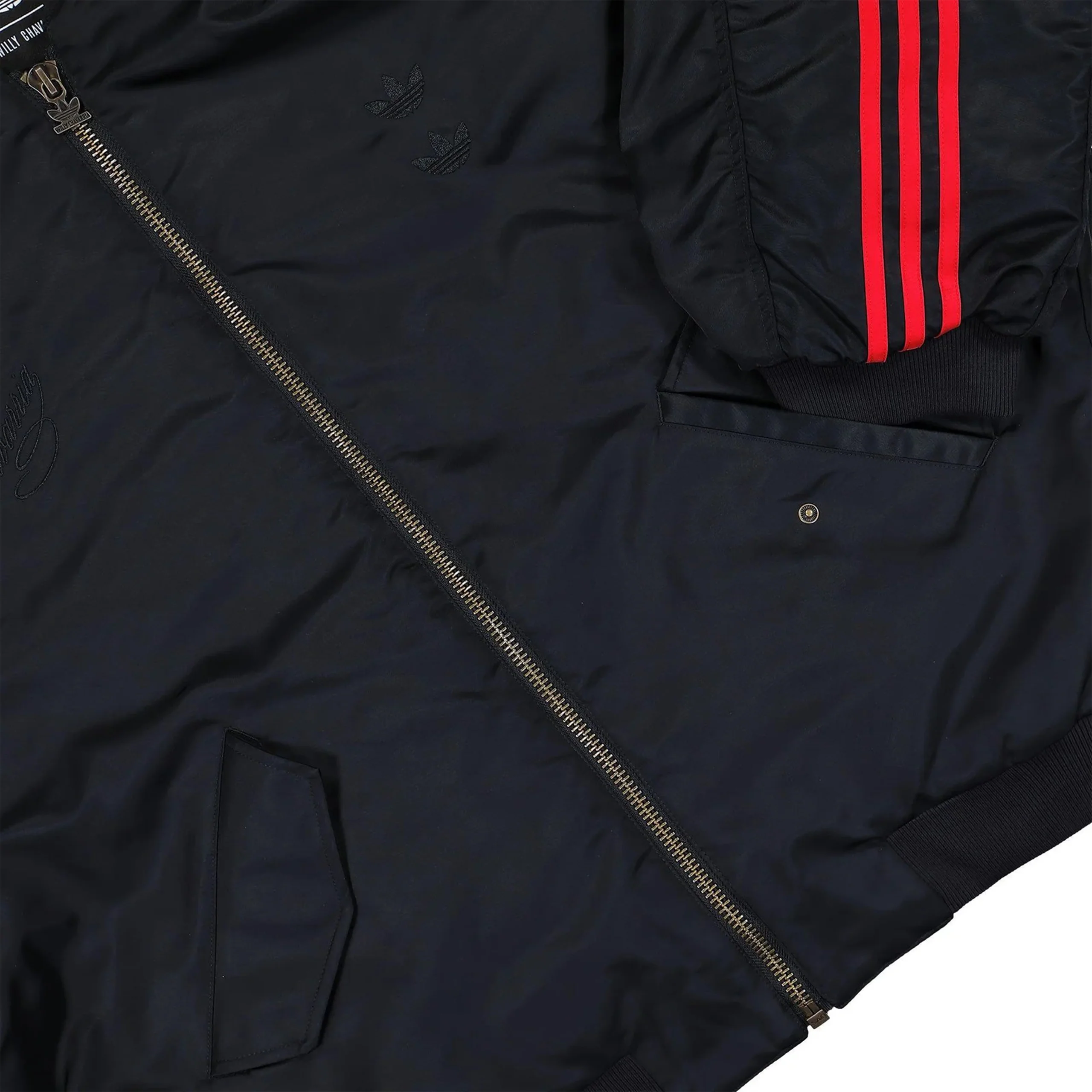 x Willy Chavarria Satin Bomber Jacket (Black) - Image 3