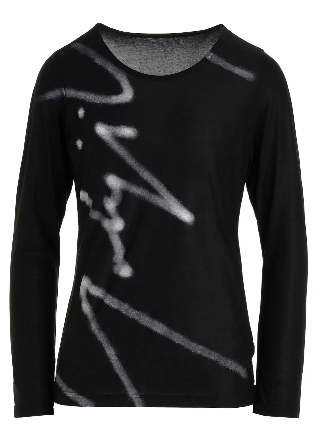 YY Pattern Long Sleeved T-shirt (Black)